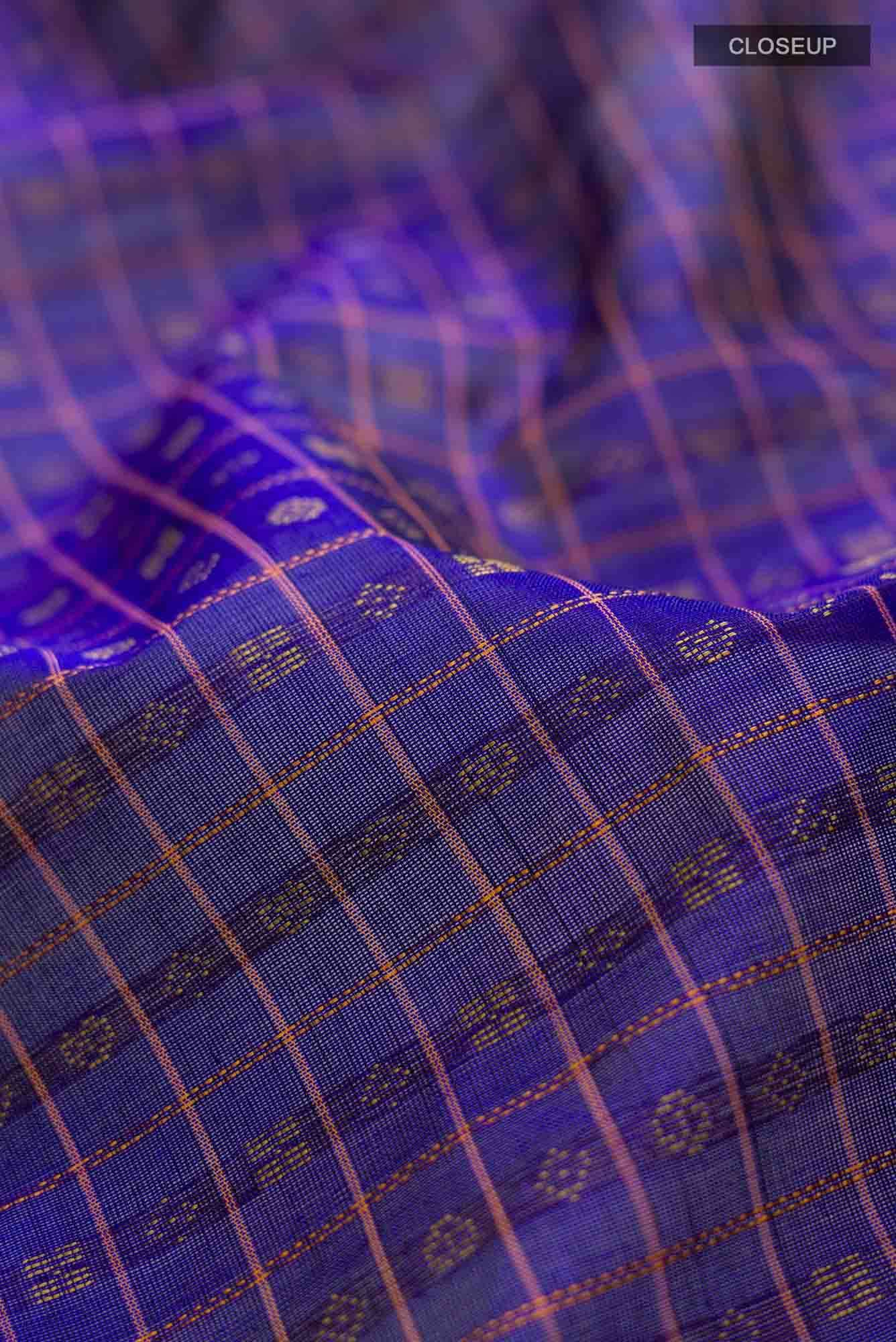 Blue Coimbatore Silk Cotton Saree