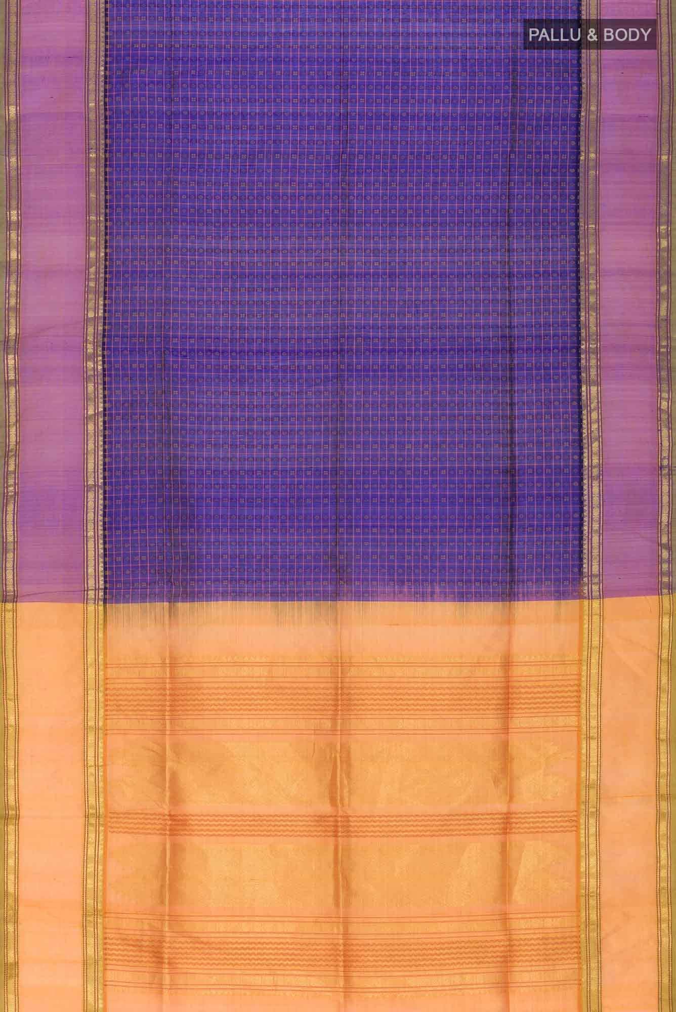 Blue Coimbatore Silk Cotton Saree