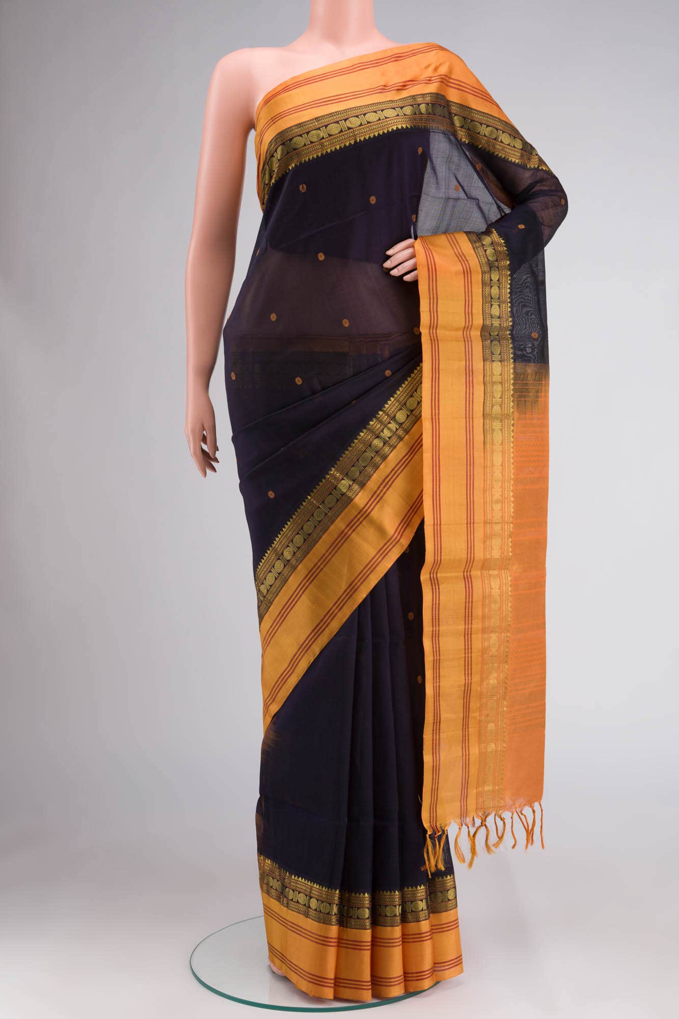 Blue Coimbatore Silk Cotton Saree