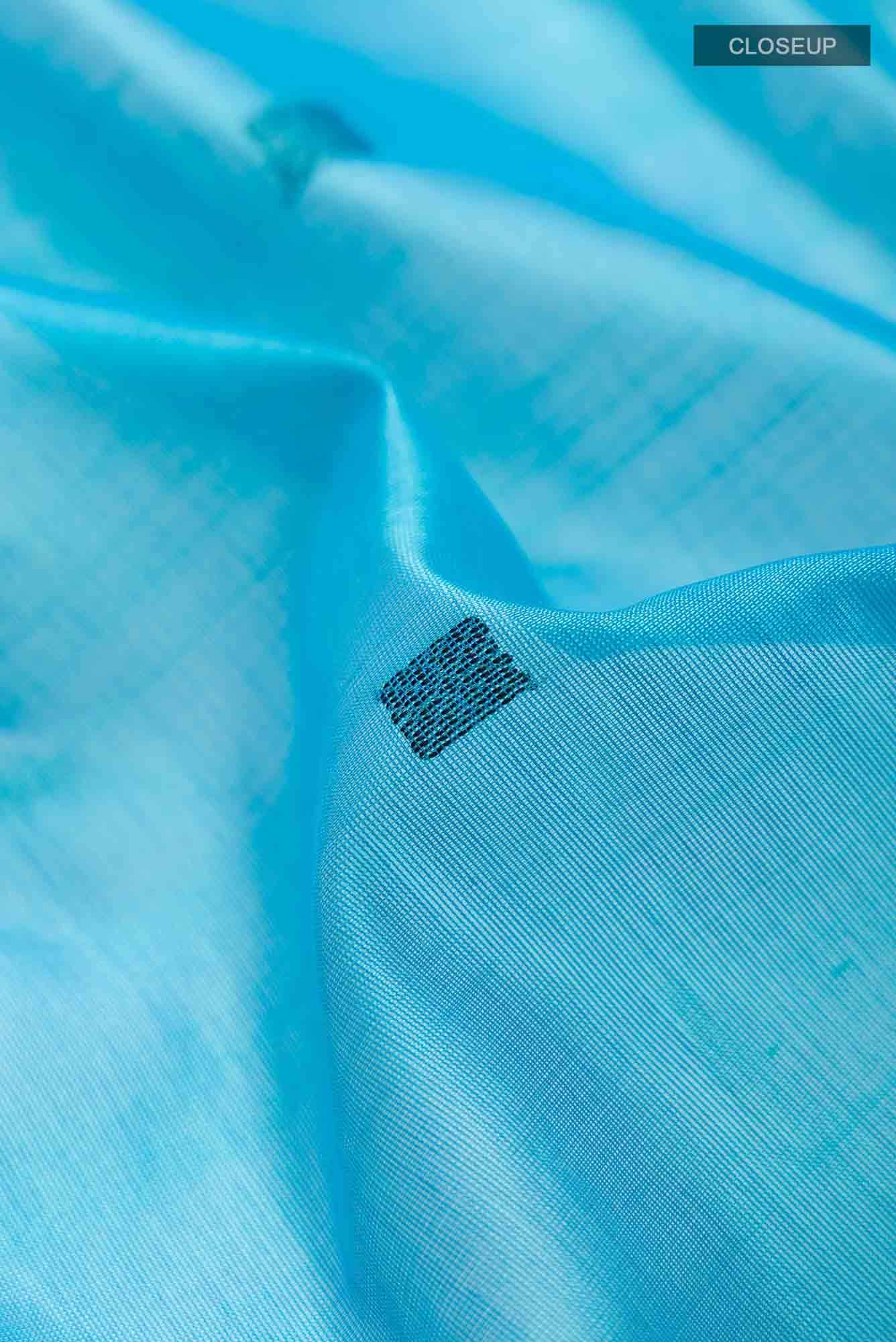 Blue Coimbatore Silk Cotton Saree