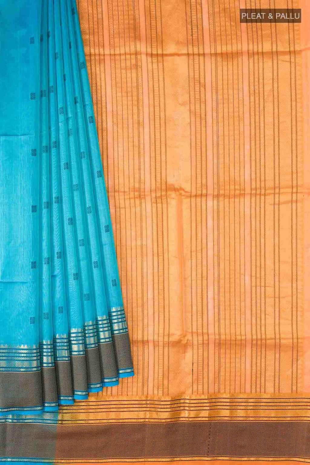 Blue Coimbatore Silk Cotton Saree