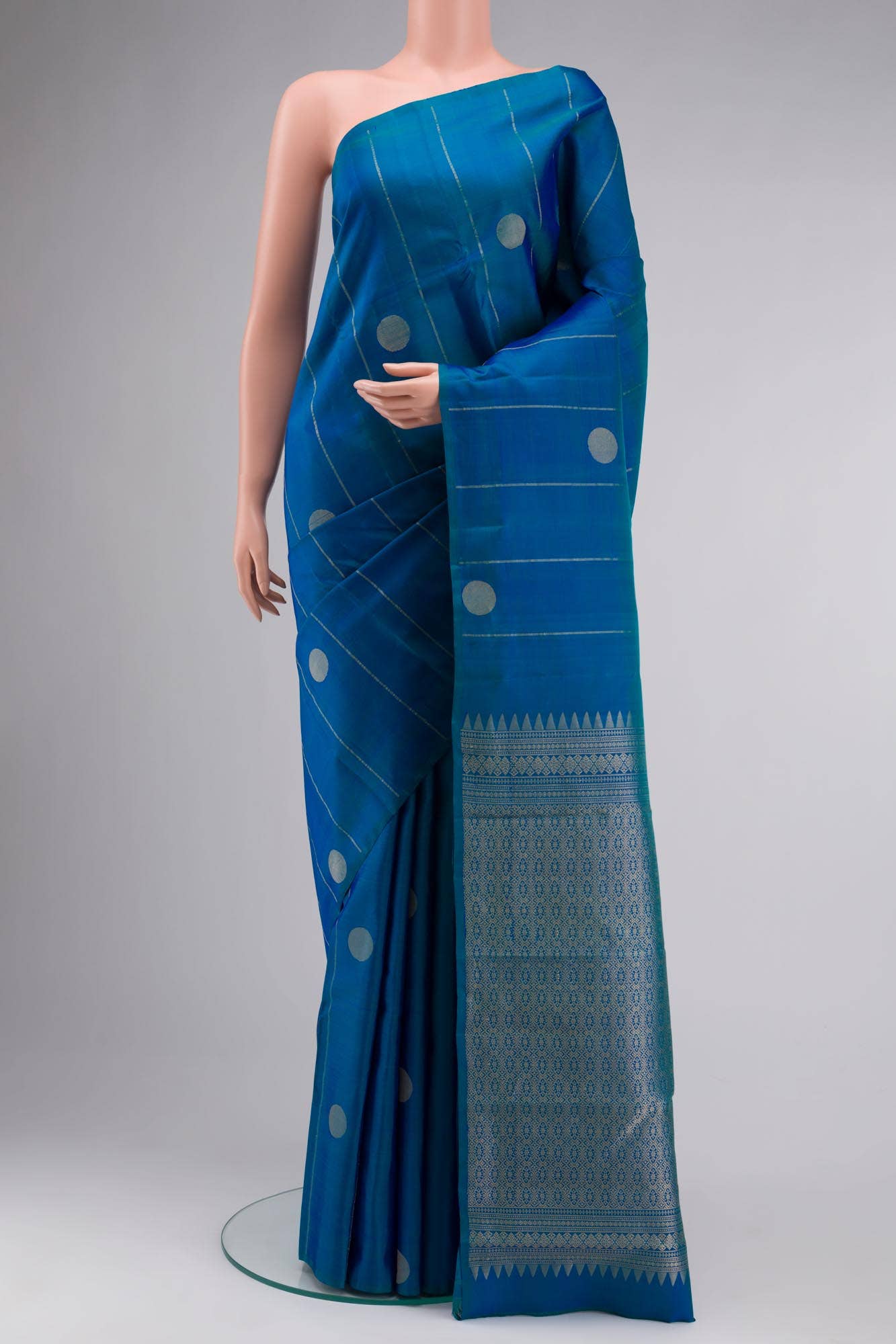 Blue Kanchipuram Silk Saree