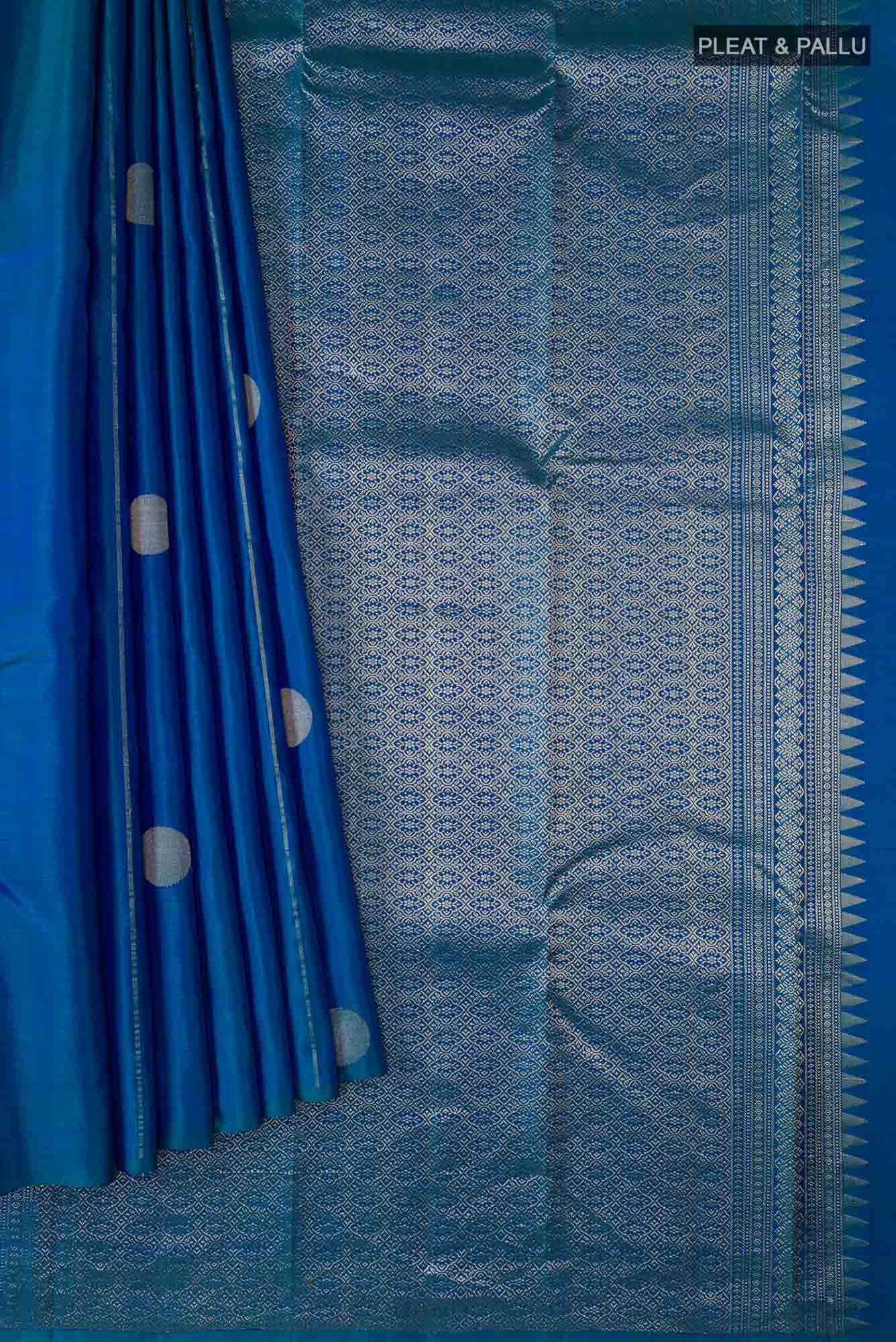 Blue Kanchipuram Silk Saree