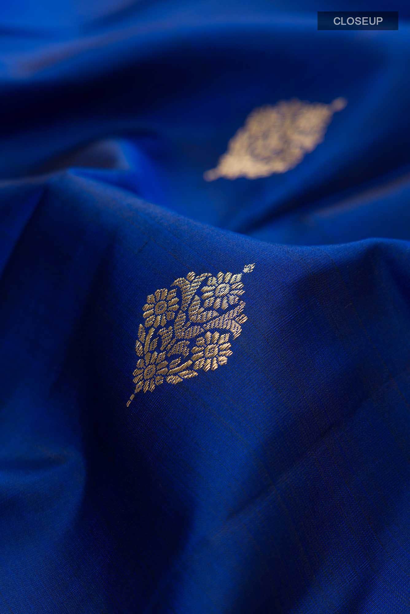 Blue Kanchipuram Silk Saree