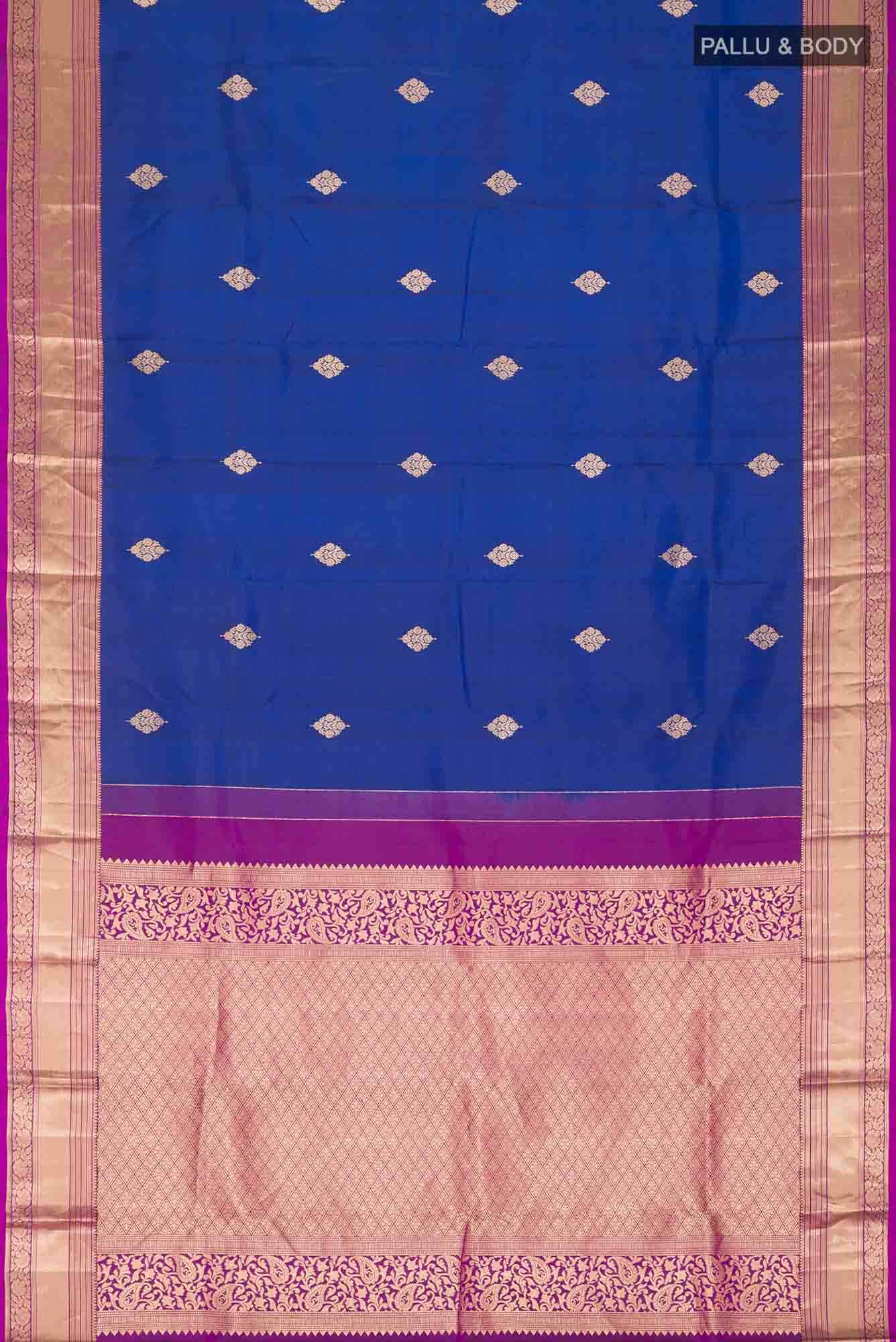 Blue Kanchipuram Silk Saree
