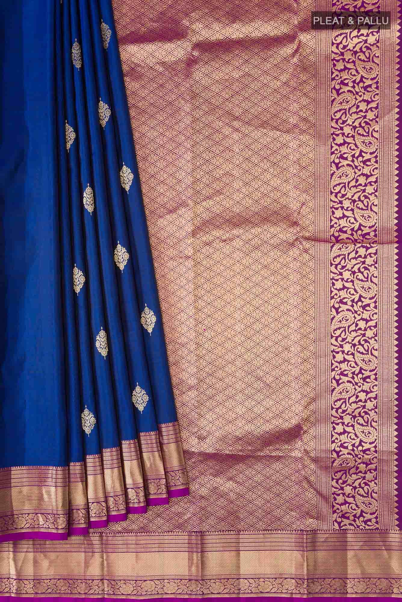 Blue Kanchipuram Silk Saree
