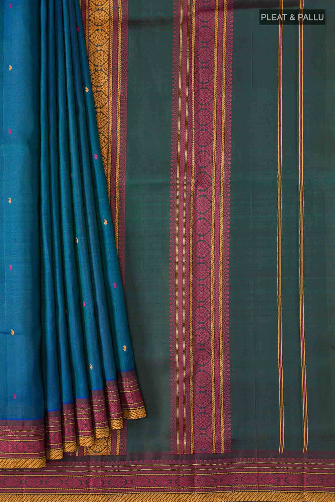 Blue Kanchipuram Silk Saree