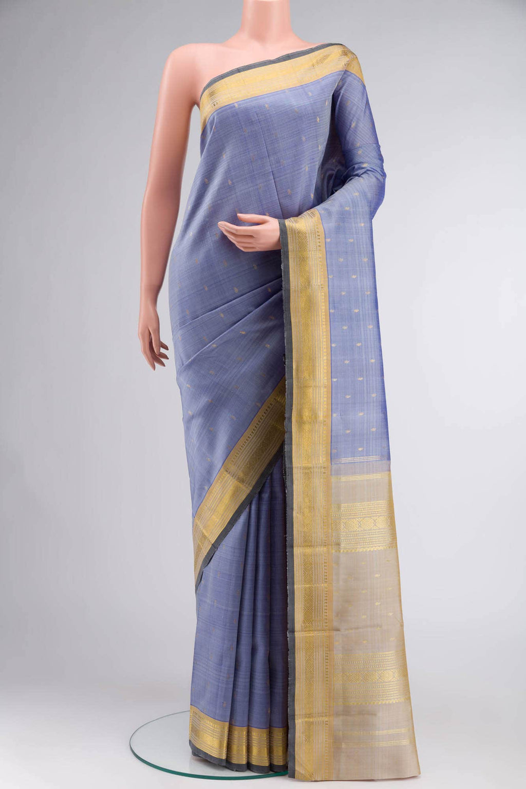 Blue Kanchipuram Silk Saree