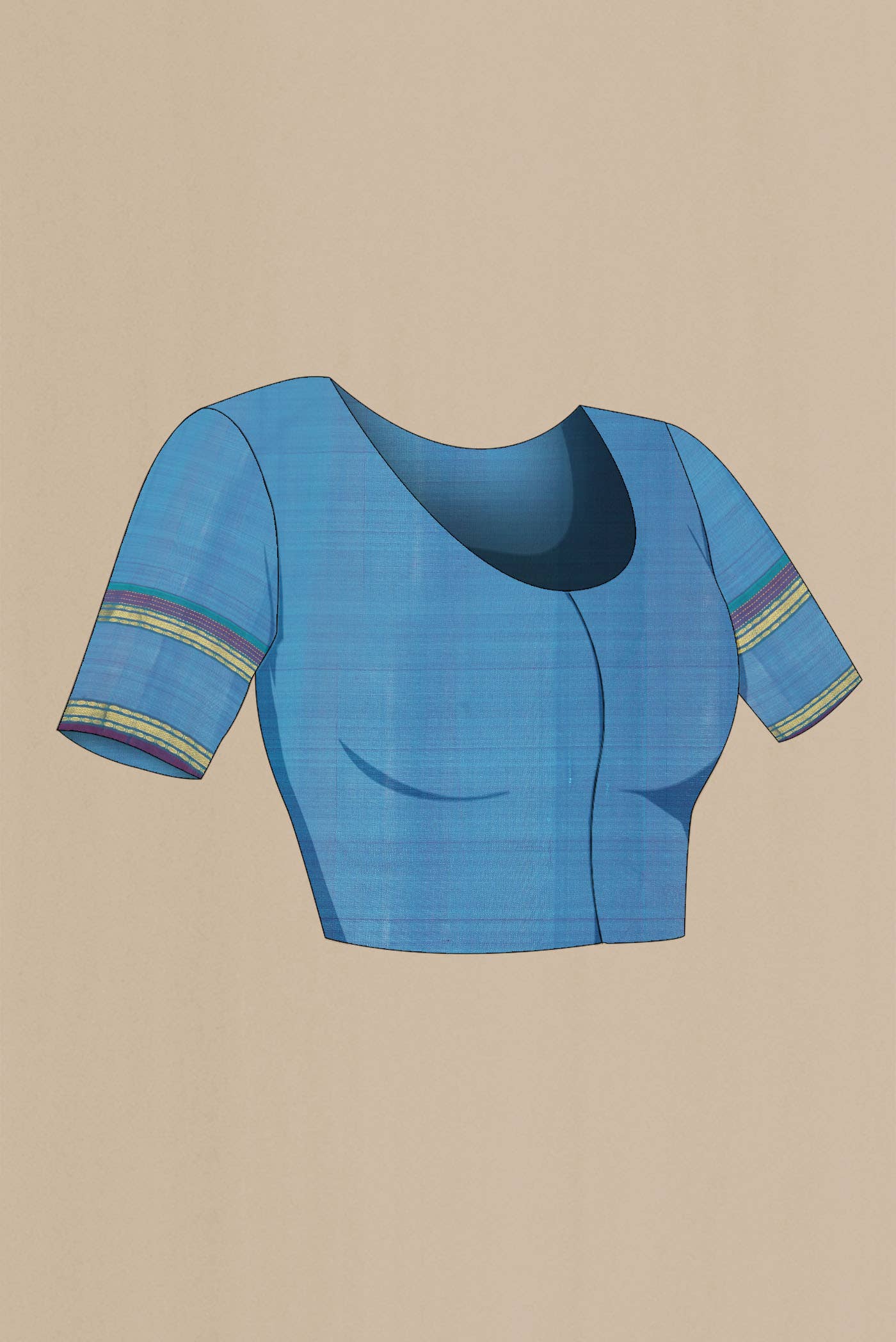 Blue Kanchipuram Silk Saree