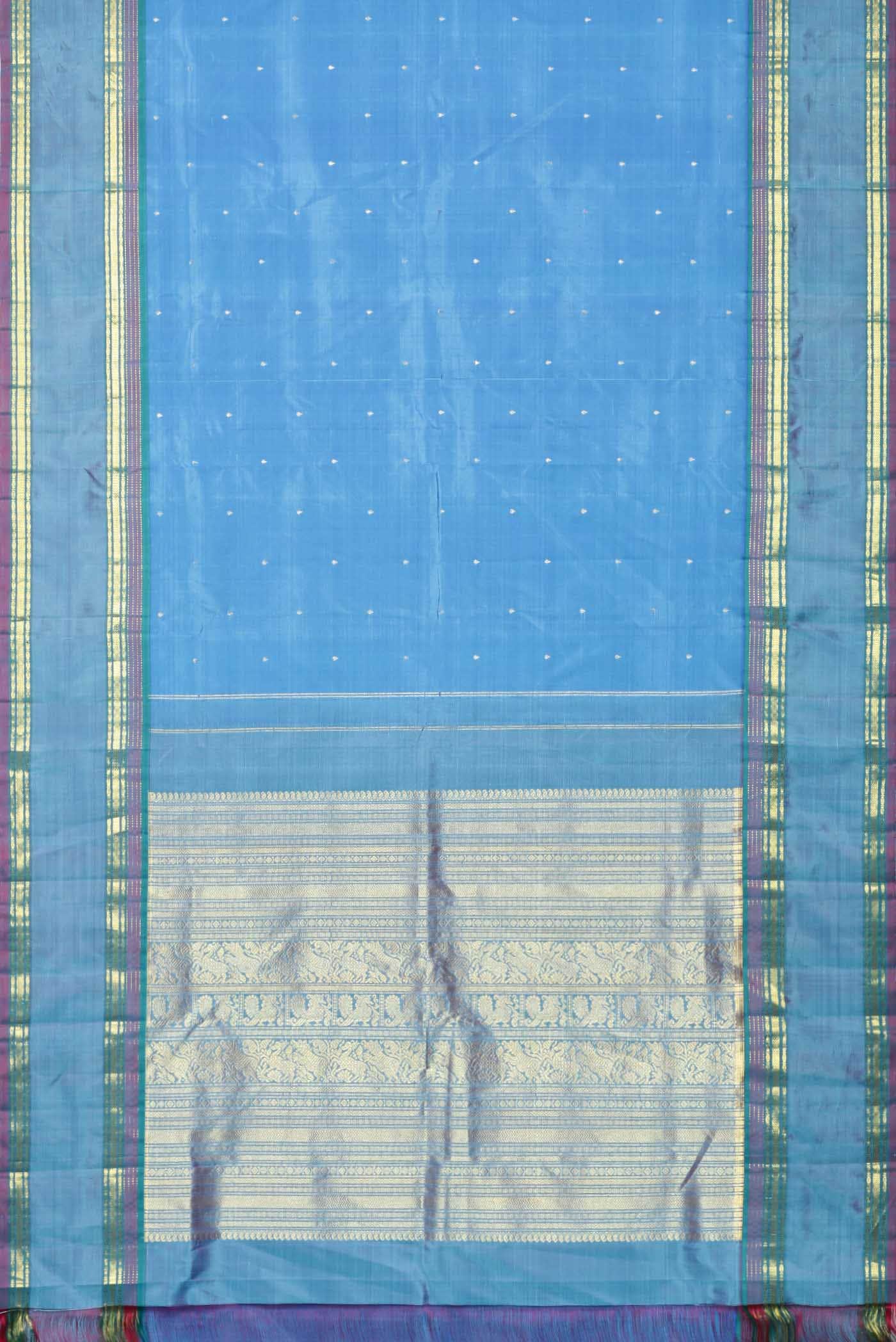 Blue Kanchipuram Silk Saree