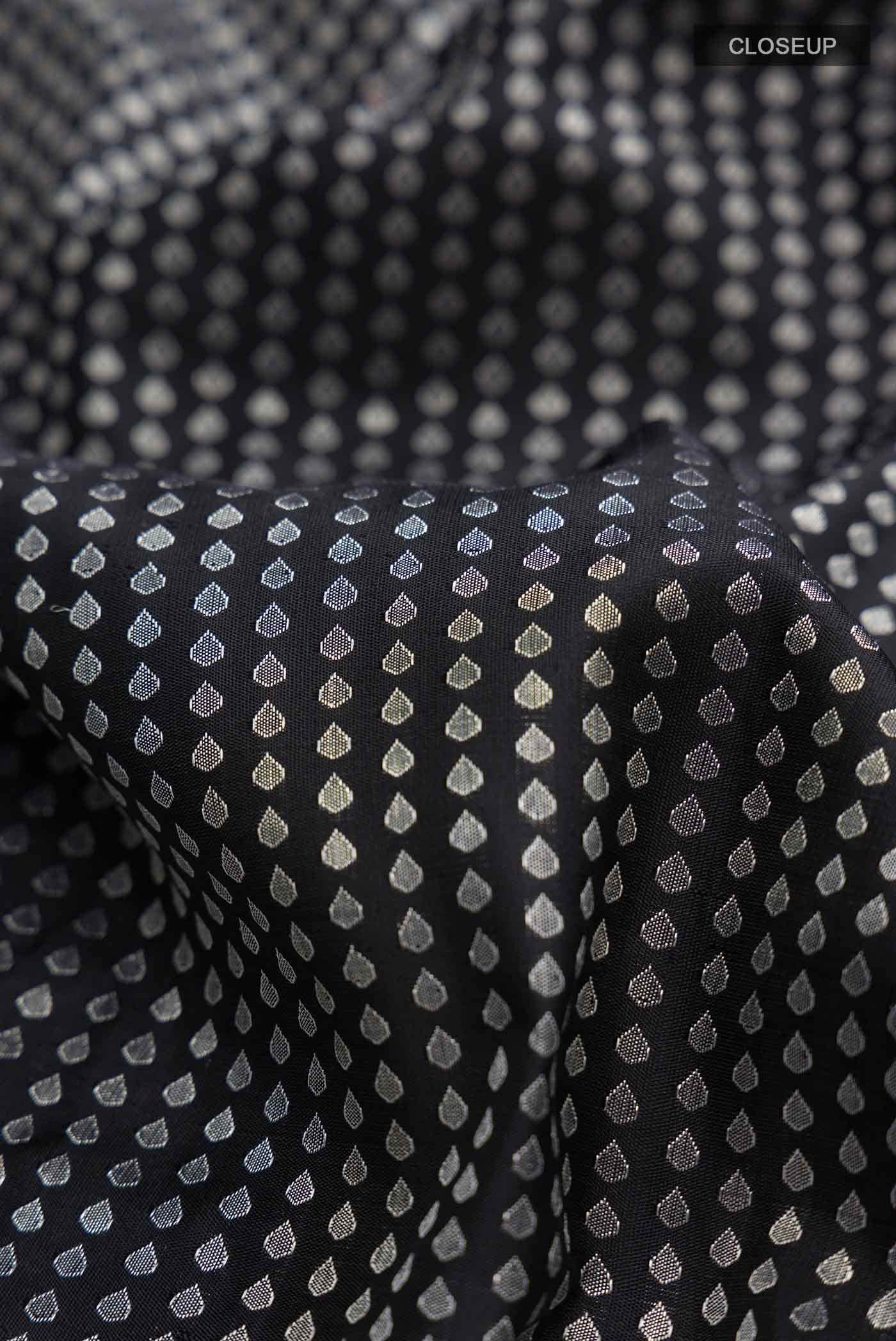 Black Kanchipuram Silk Saree