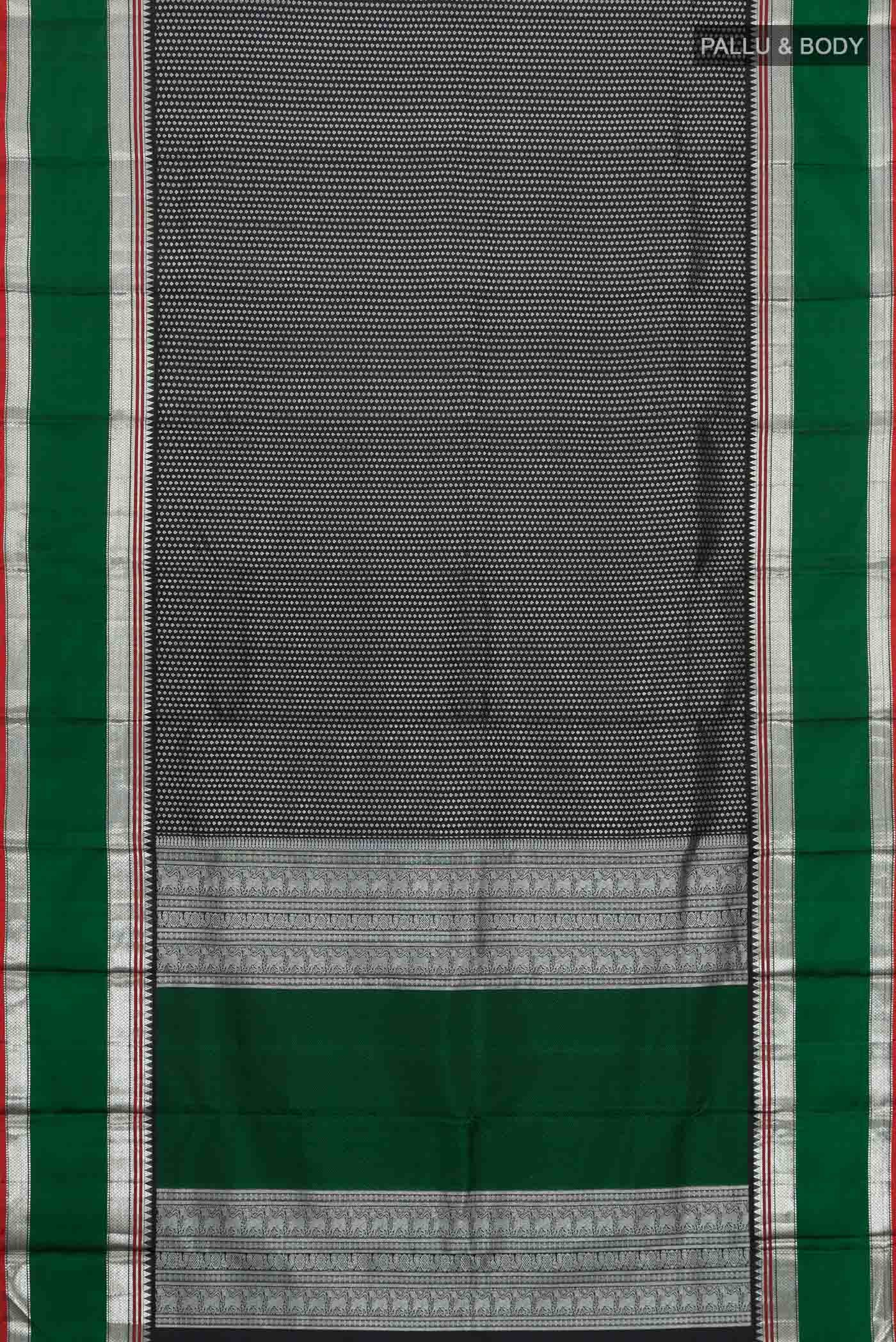 Black Kanchipuram Silk Saree