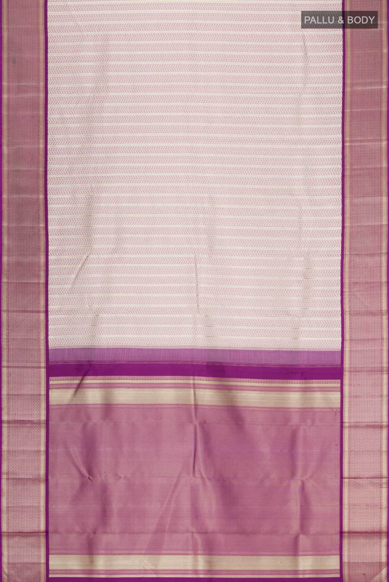 Beige Kanchipuram Silk Saree