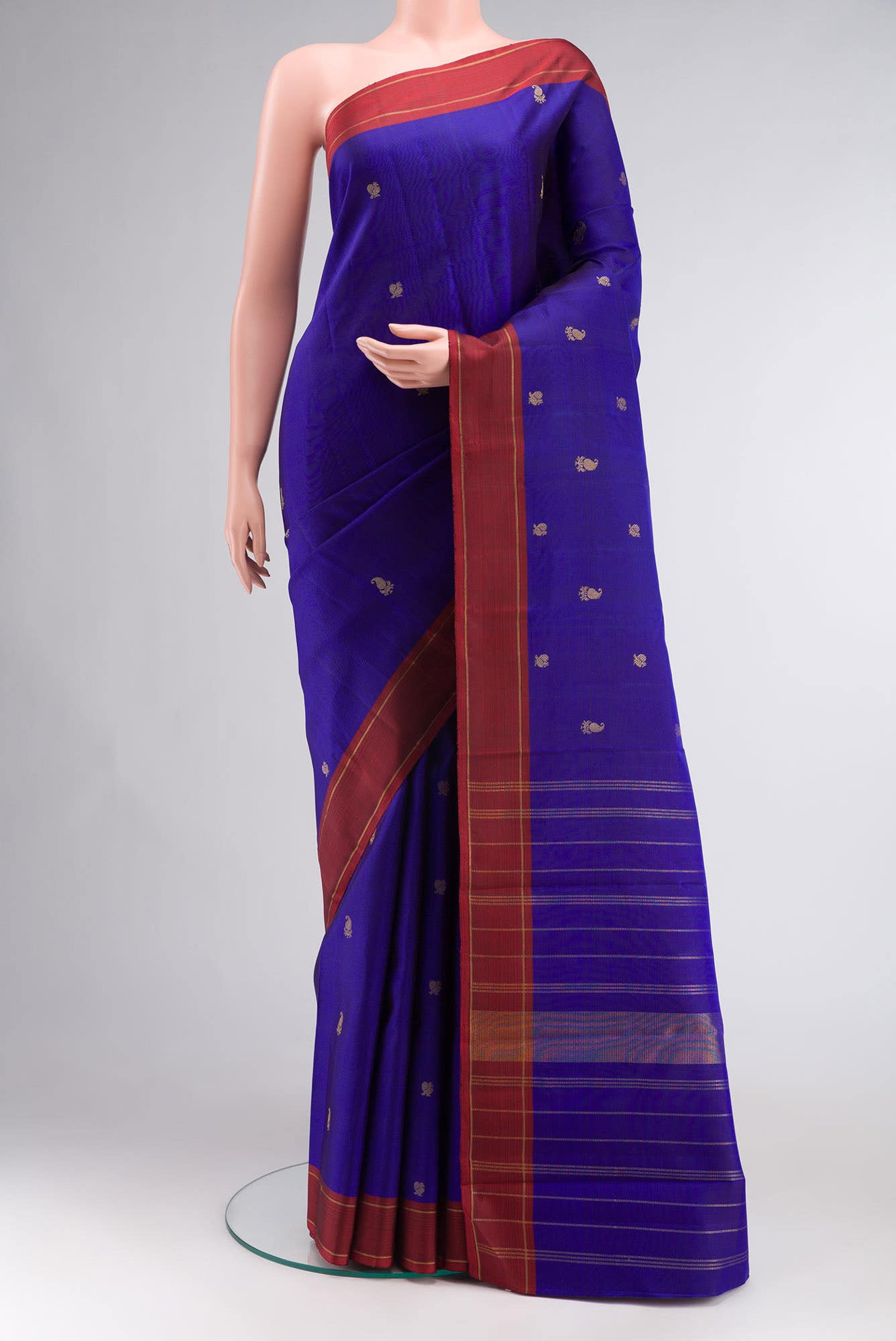 Blue Kanchipuram Silk Saree