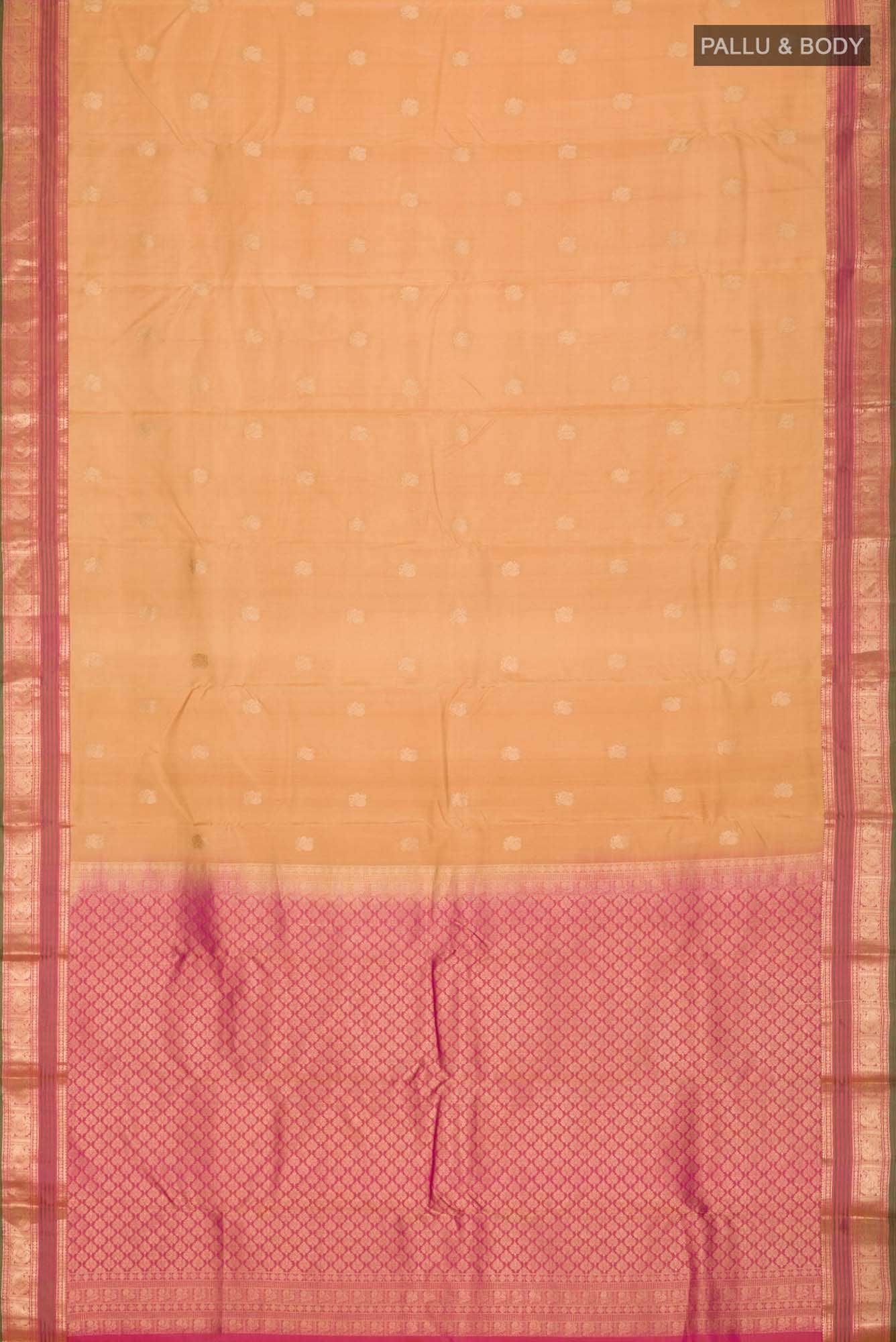 Beige Kanchipuram Silk Saree