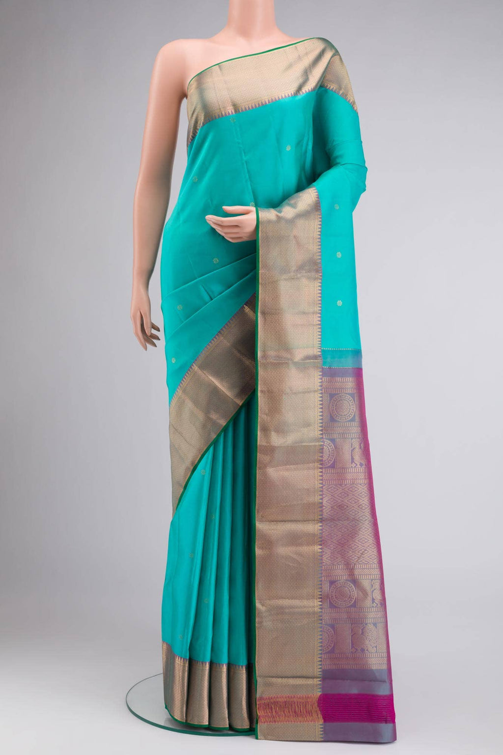 Blue Kanchipuram Silk Saree
