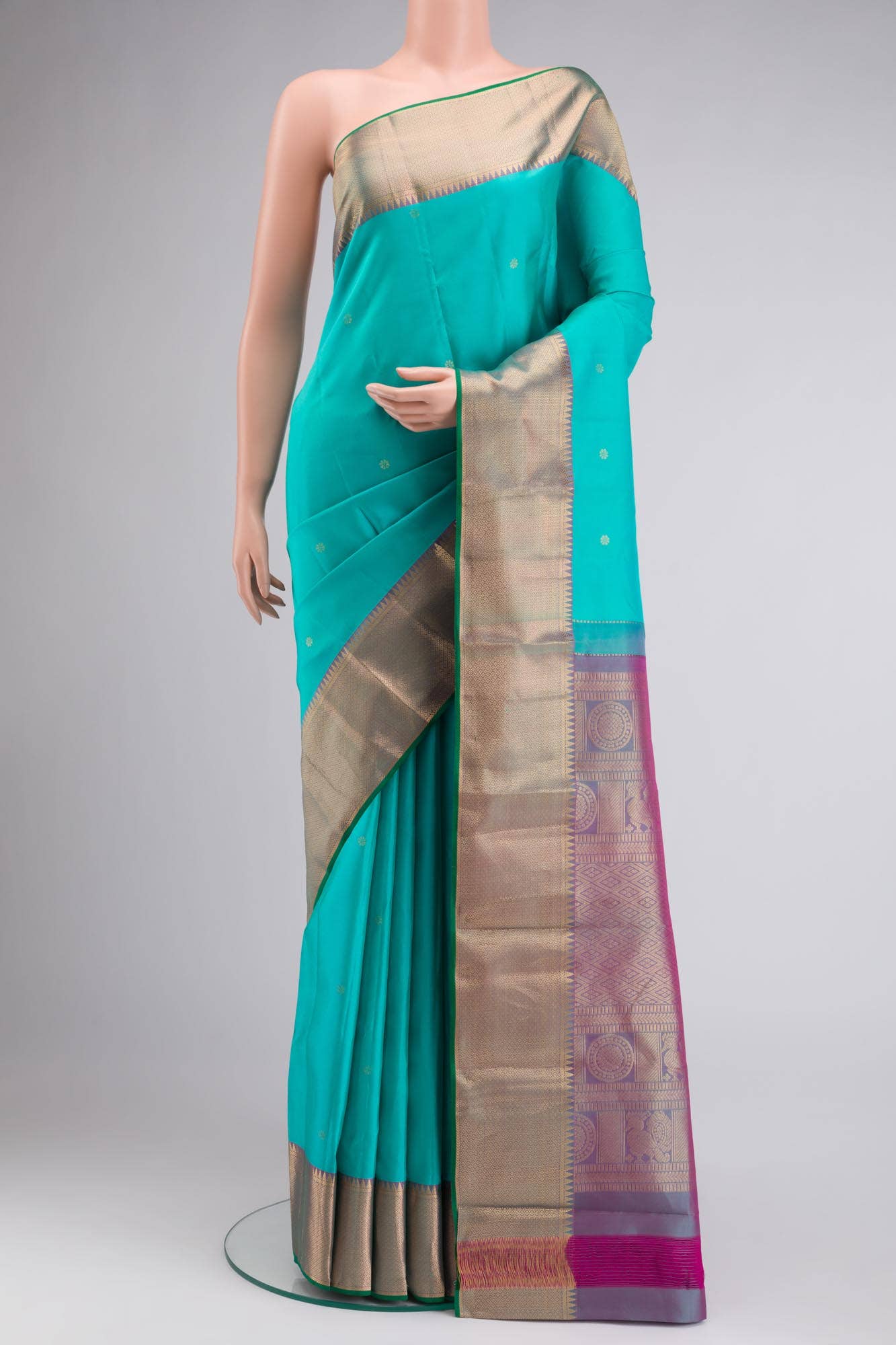 Blue Kanchipuram Silk Saree