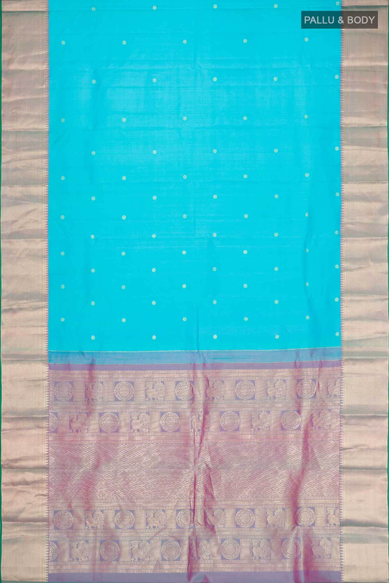 Blue Kanchipuram Silk Saree