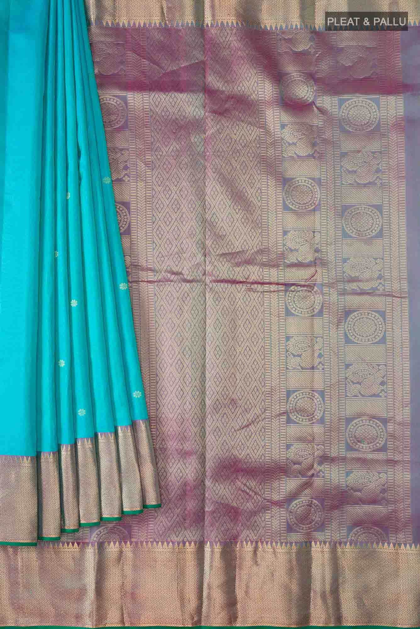 Blue Kanchipuram Silk Saree