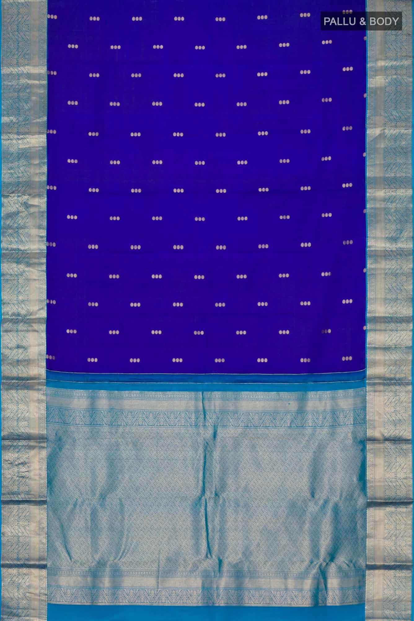 Blue Kanchipuram Silk Saree