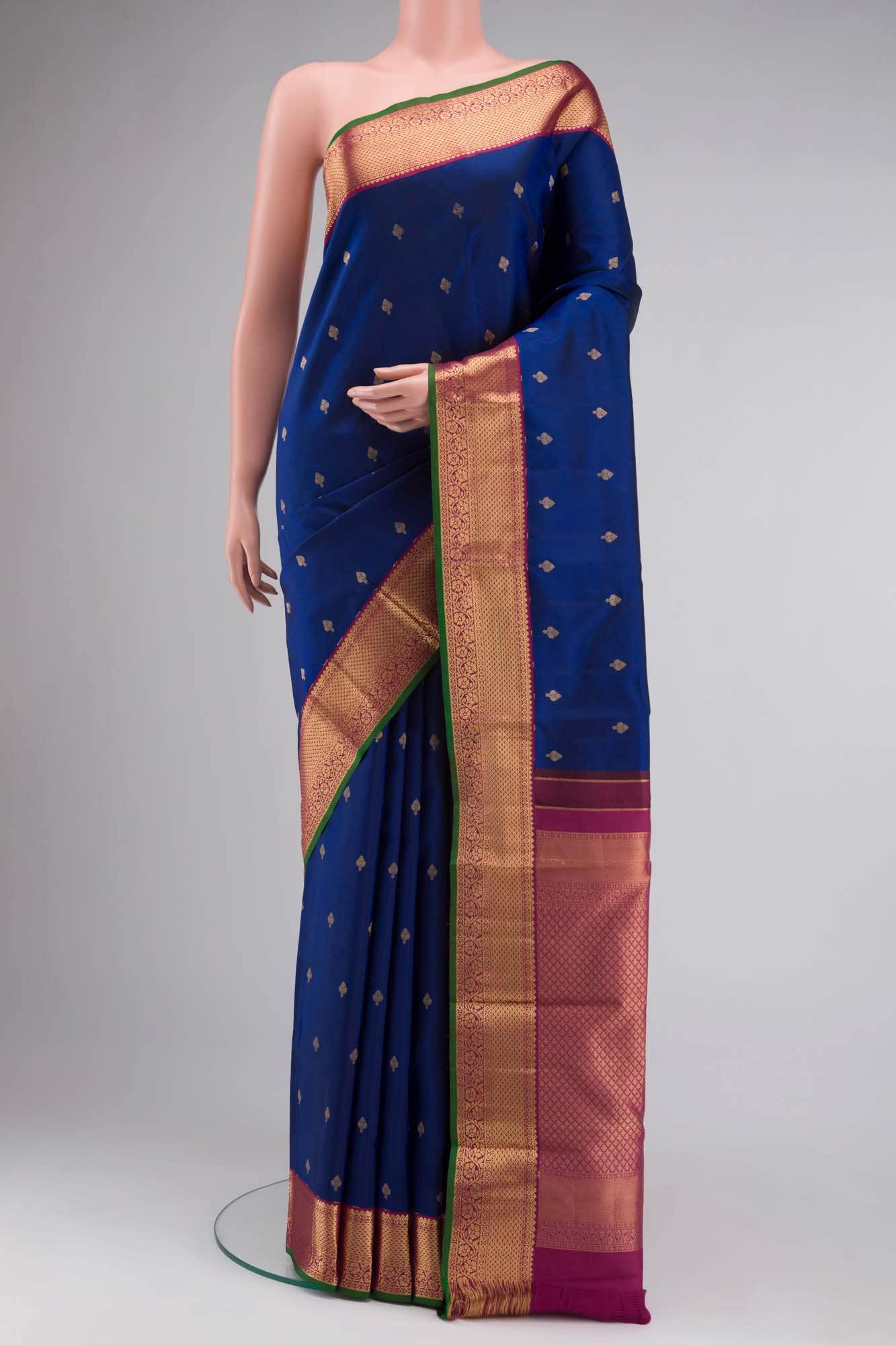 Blue Kanchipuram Silk Saree