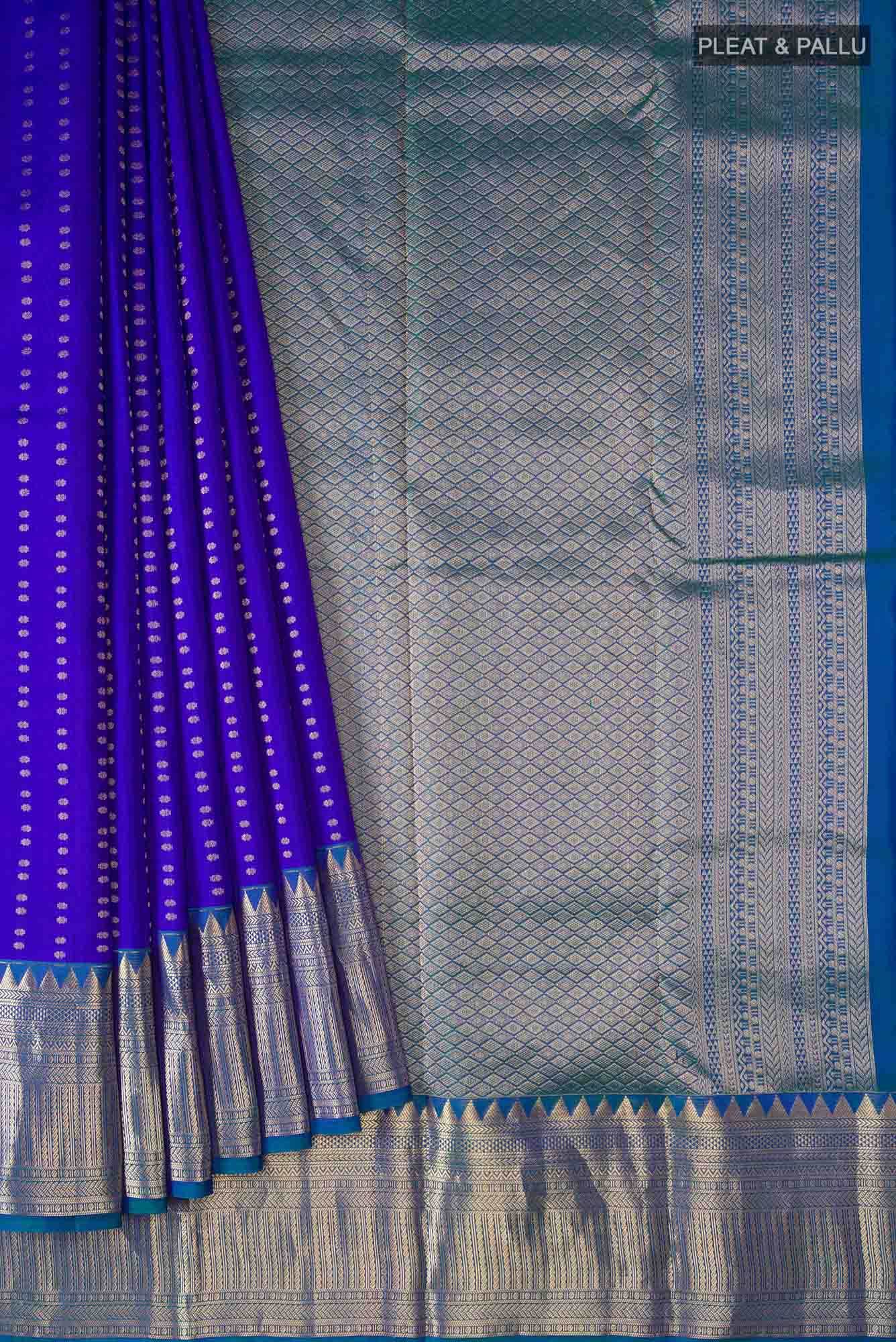 Blue Kanchipuram Silk Saree