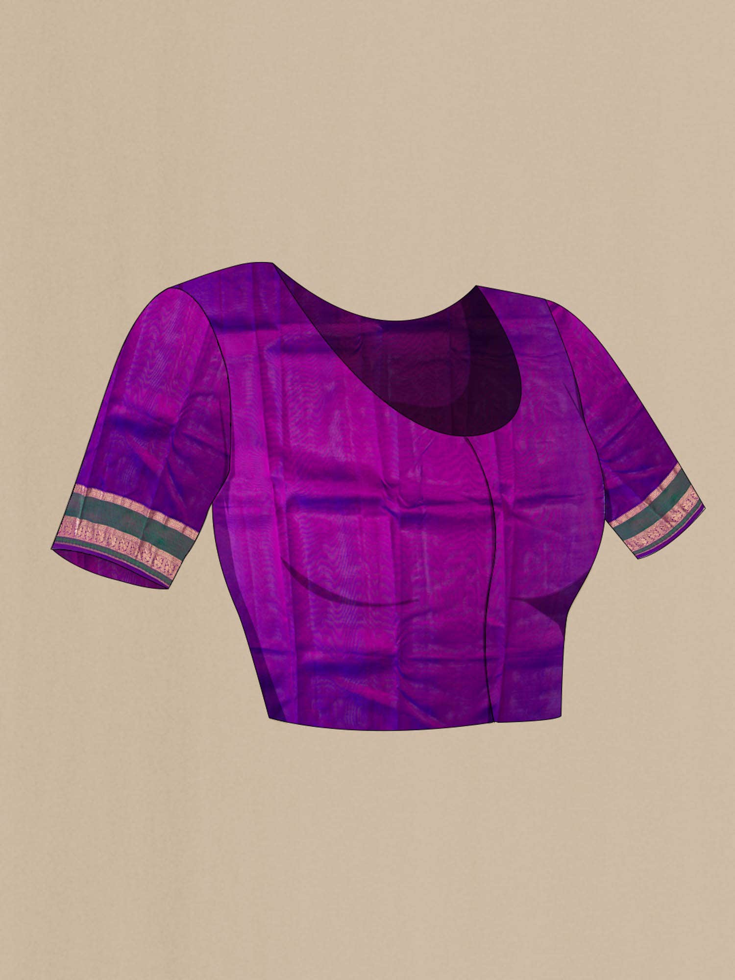 Dark Pink Kanchipuram Silk Saree