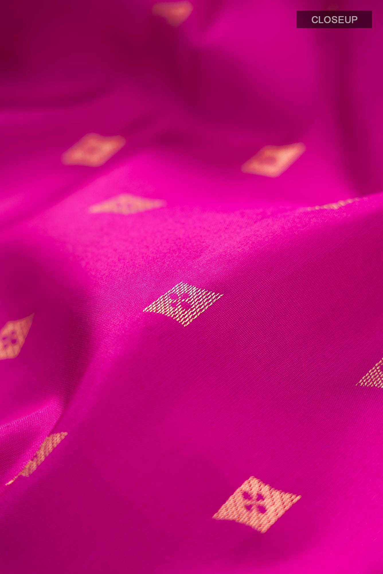 Dark Pink Kanchipuram Silk Saree