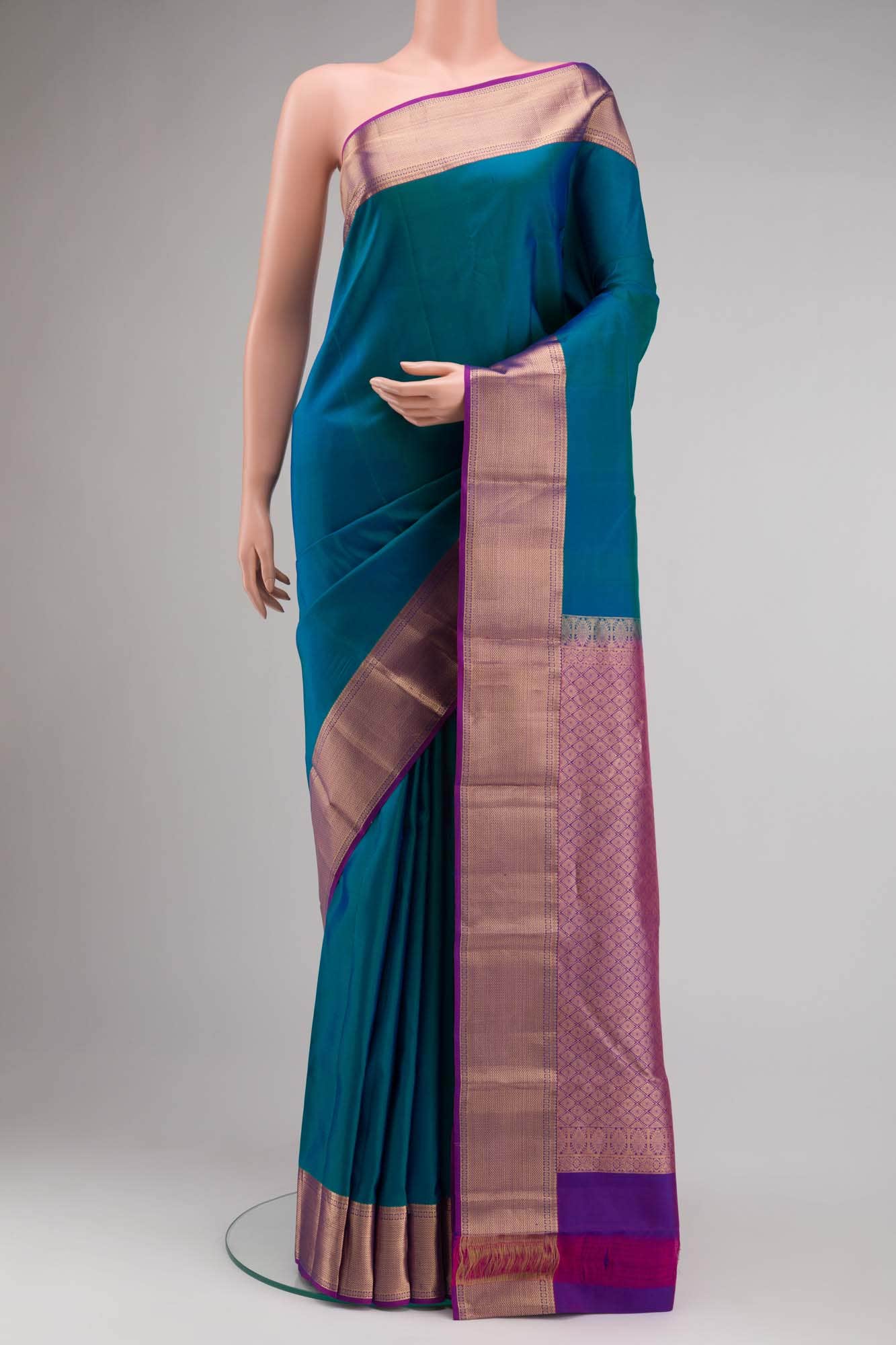 Blue Kanchipuram Silk Saree