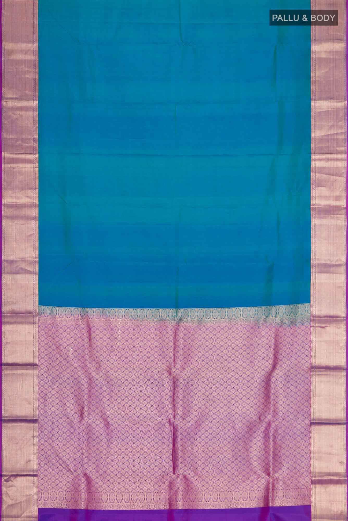 Blue Kanchipuram Silk Saree