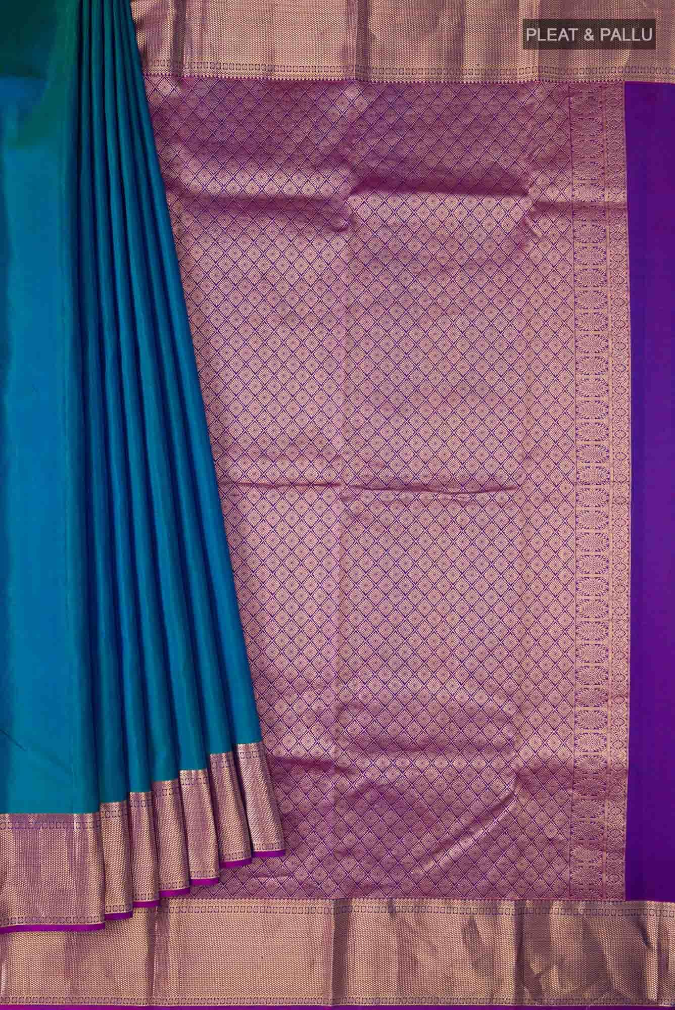 Blue Kanchipuram Silk Saree
