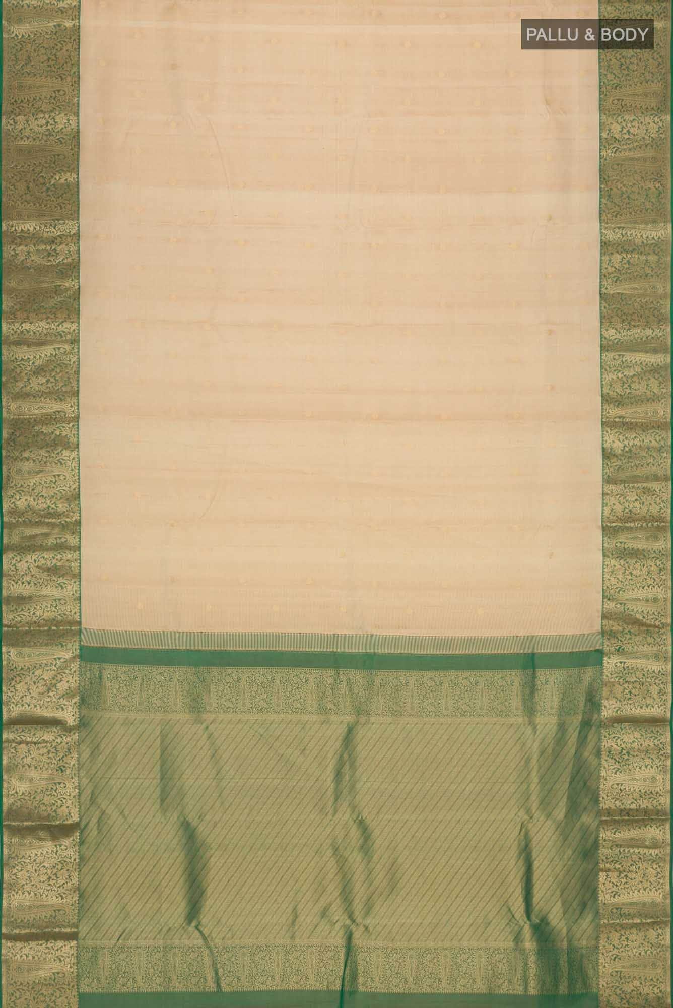 Beige Kanchipuram Silk Saree