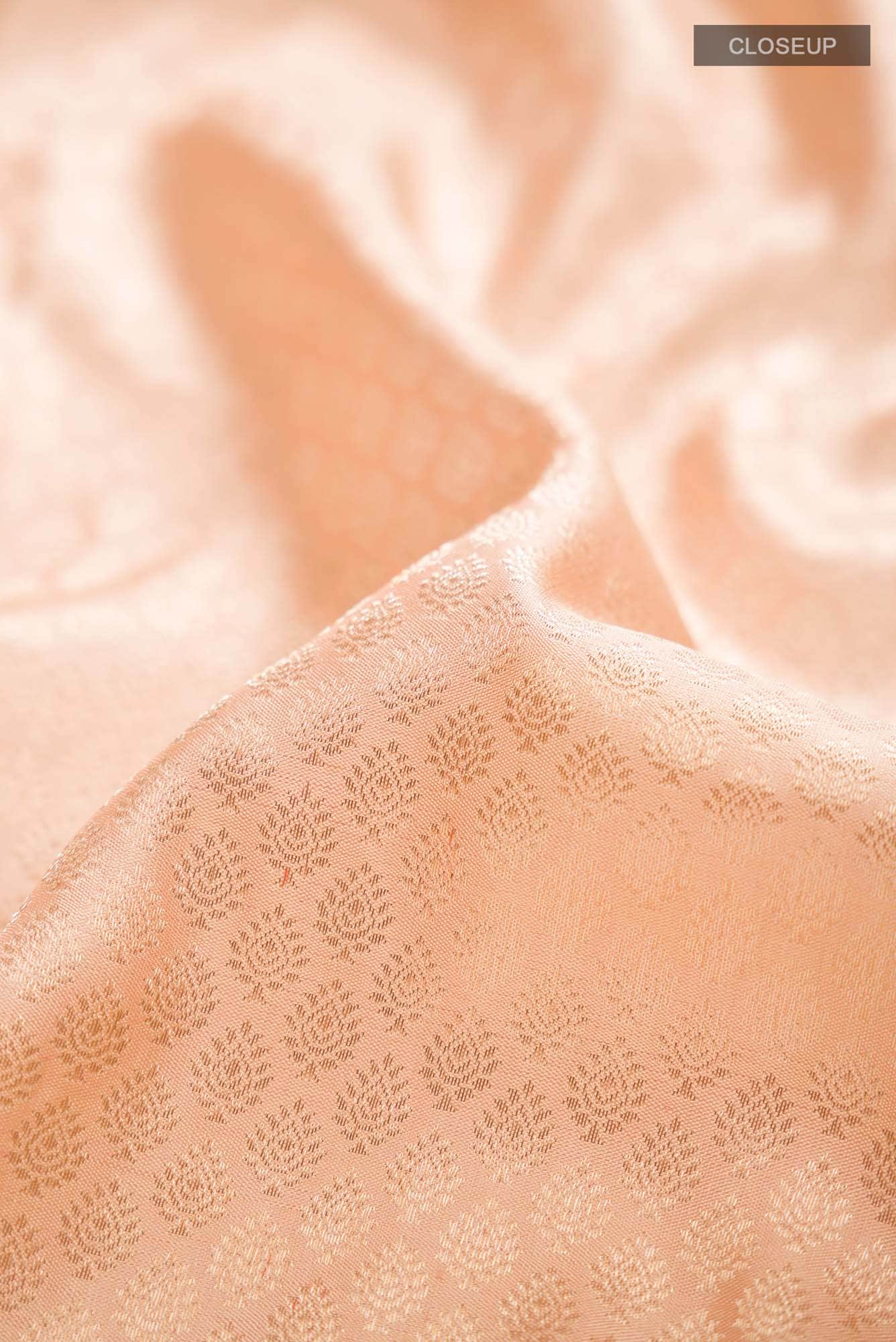 Peach Kanchipuram Silk Saree