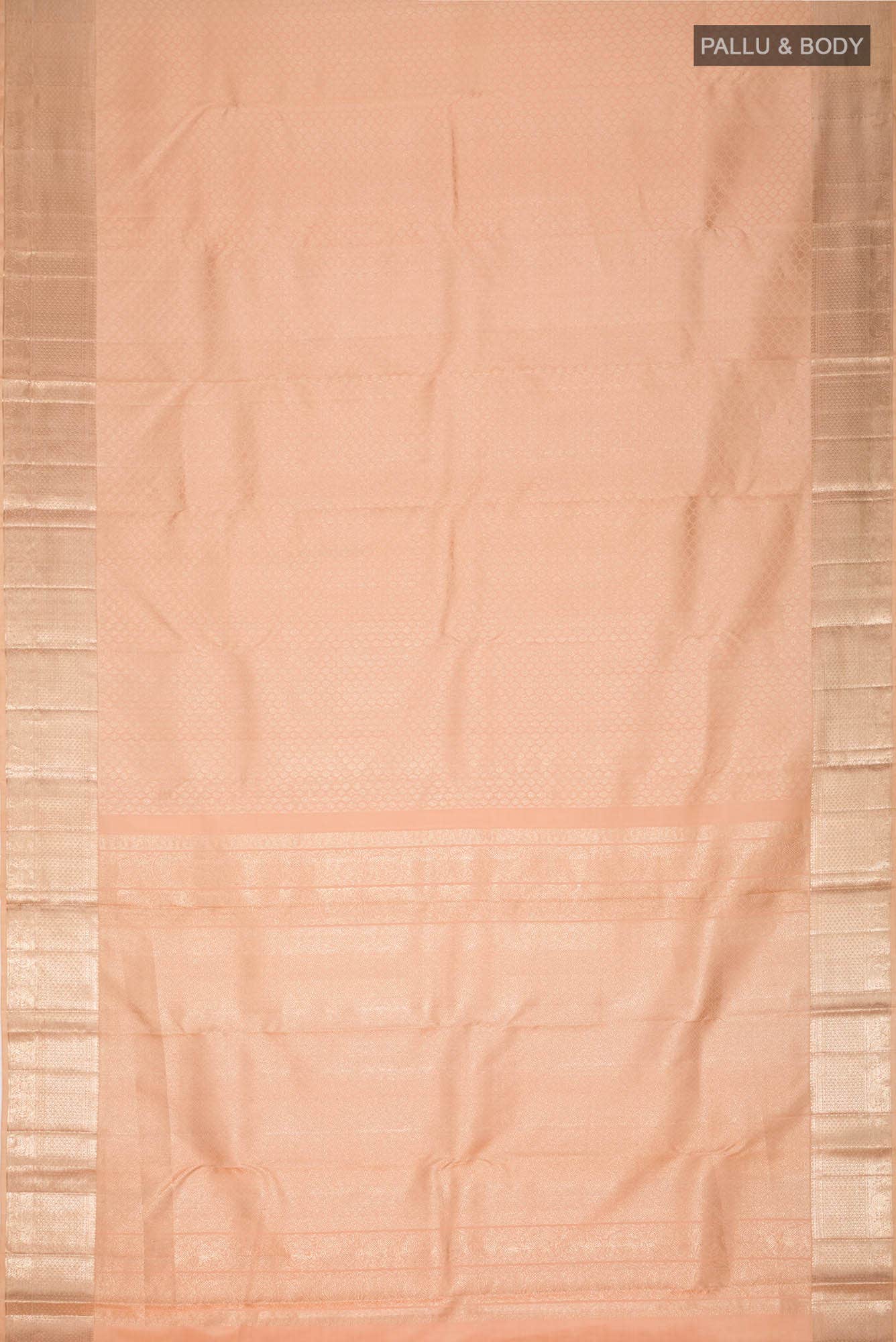Peach Kanchipuram Silk Saree