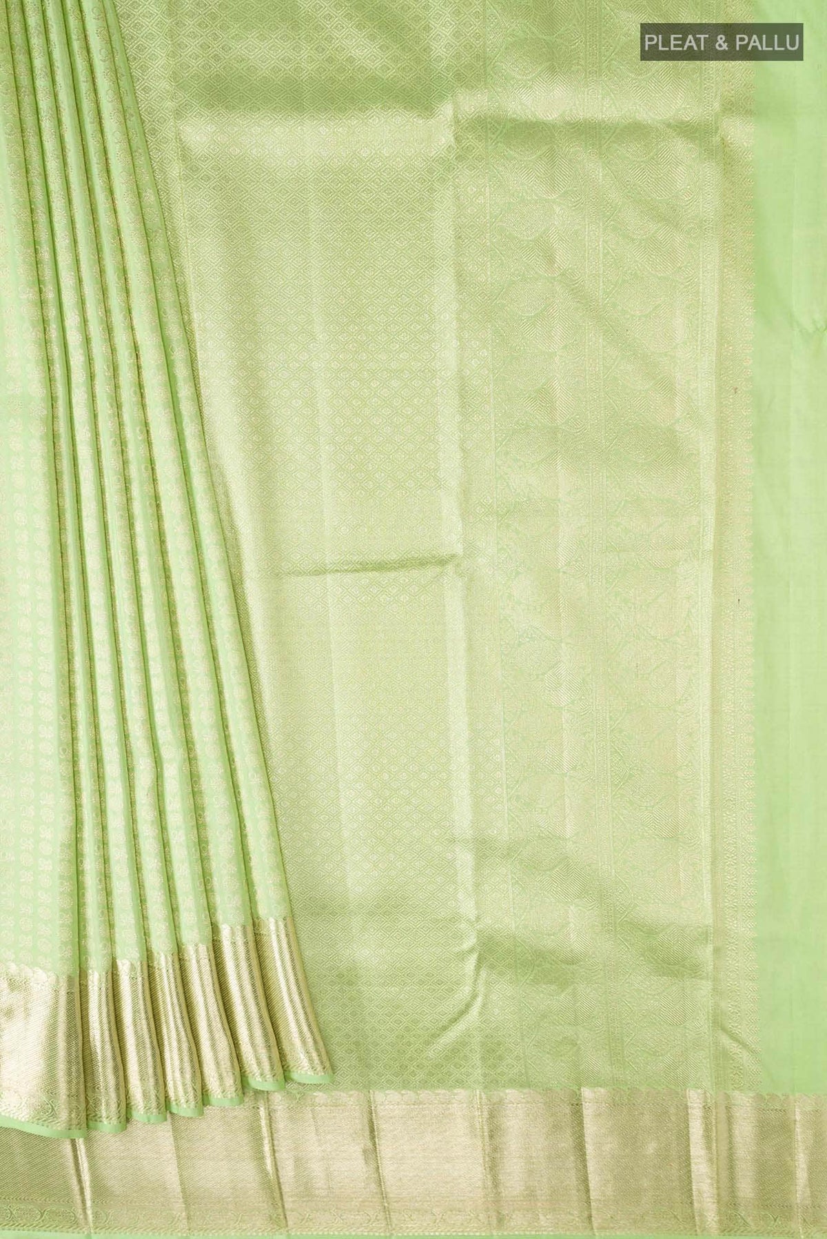 Pista Green Kanjivaram Silk Saree
