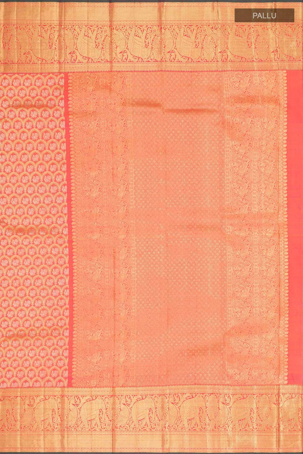 Pure Silk Pure Zari Pink Kanchipuram Saree