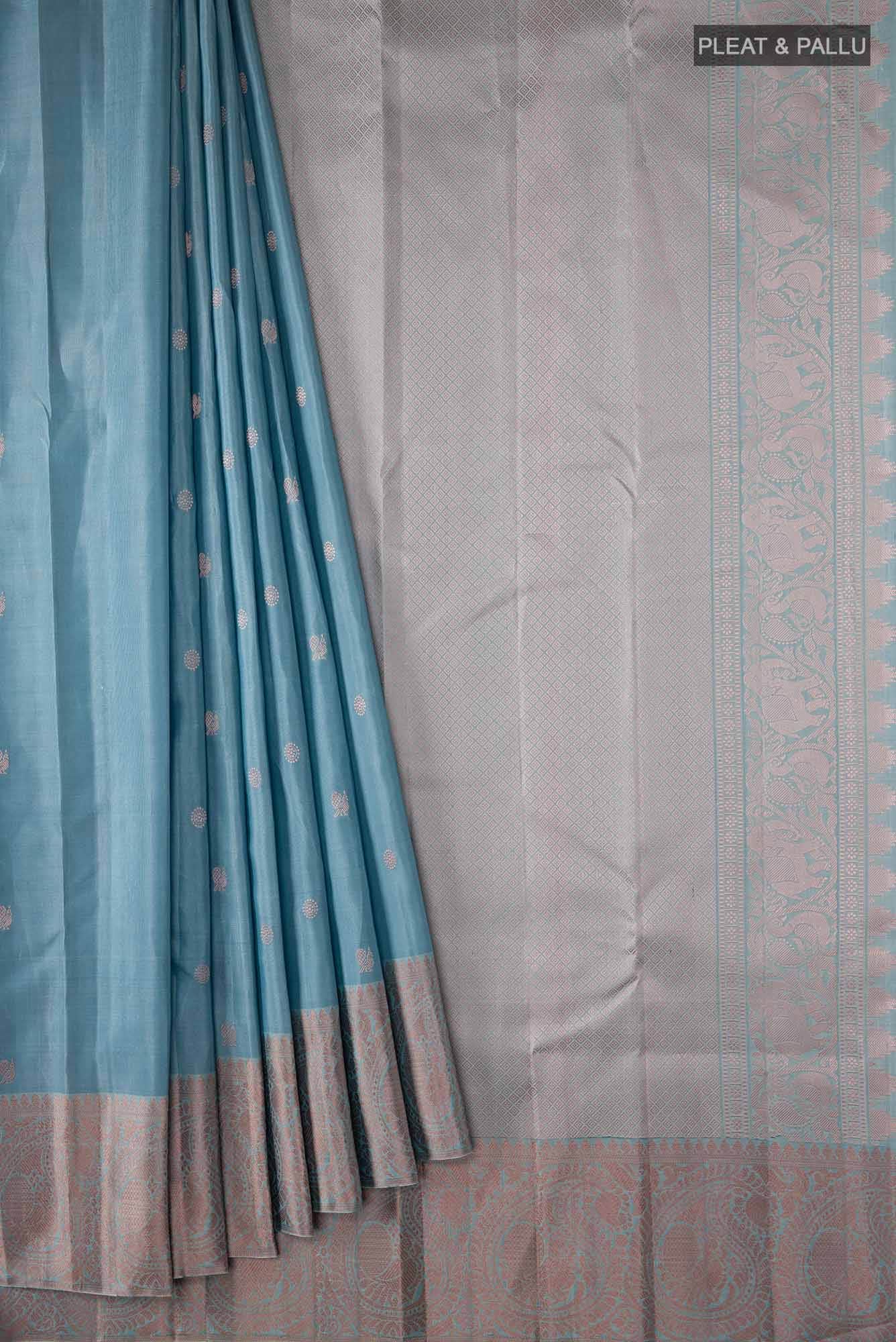 Blue Kanchipuram Silk Saree