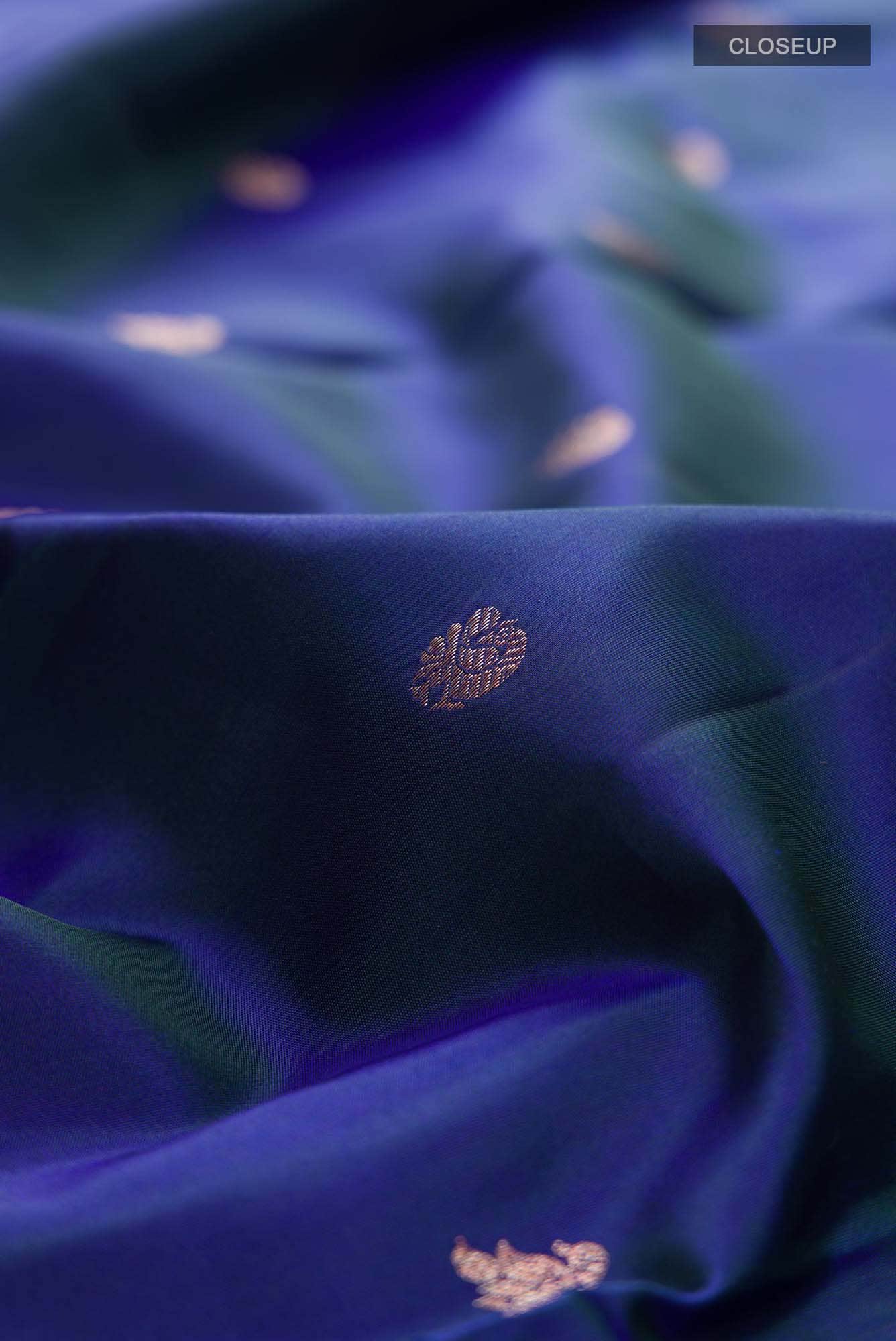 Blue Kanchipuram Silk Saree