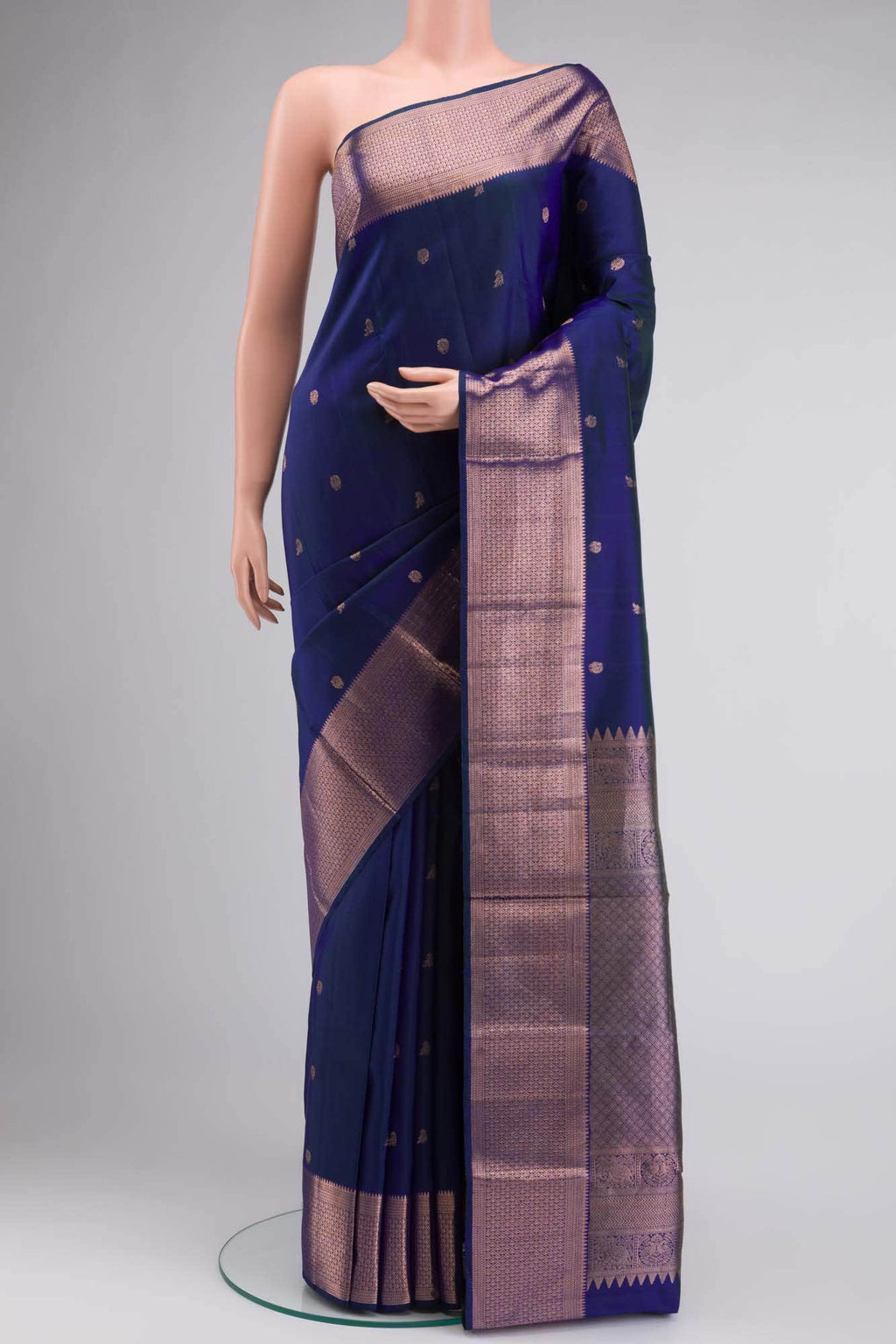 Blue Kanchipuram Silk Saree