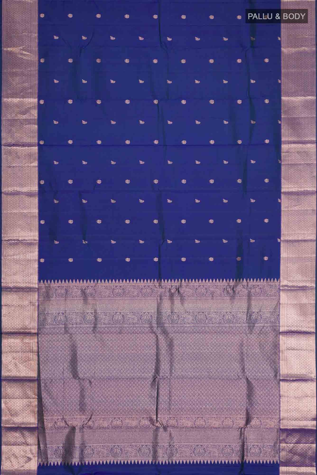 Blue Kanchipuram Silk Saree