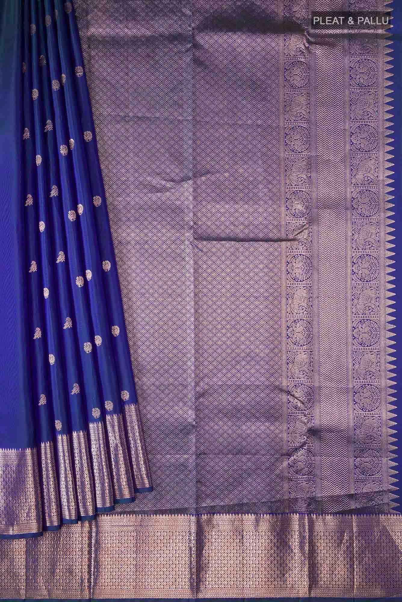 Blue Kanchipuram Silk Saree