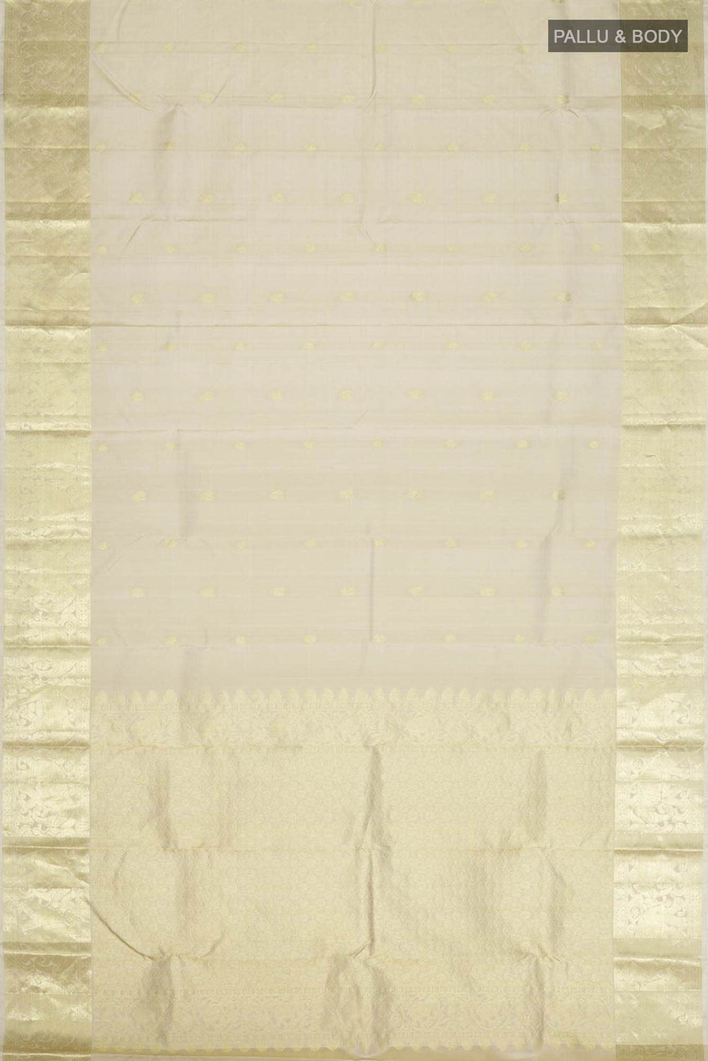 Beige Kanchipuram Silk Saree