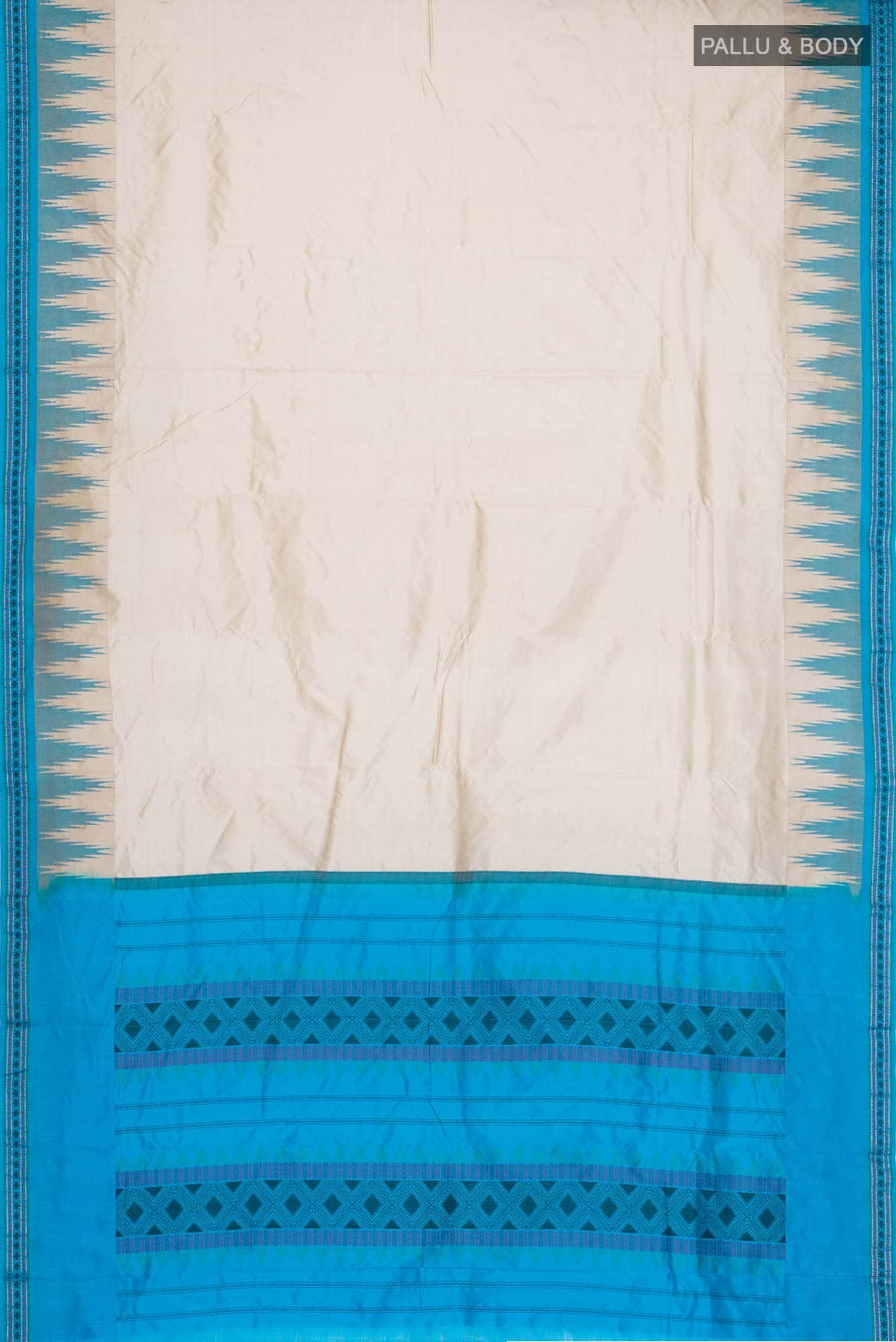 Beige Bangalore Silk Saree