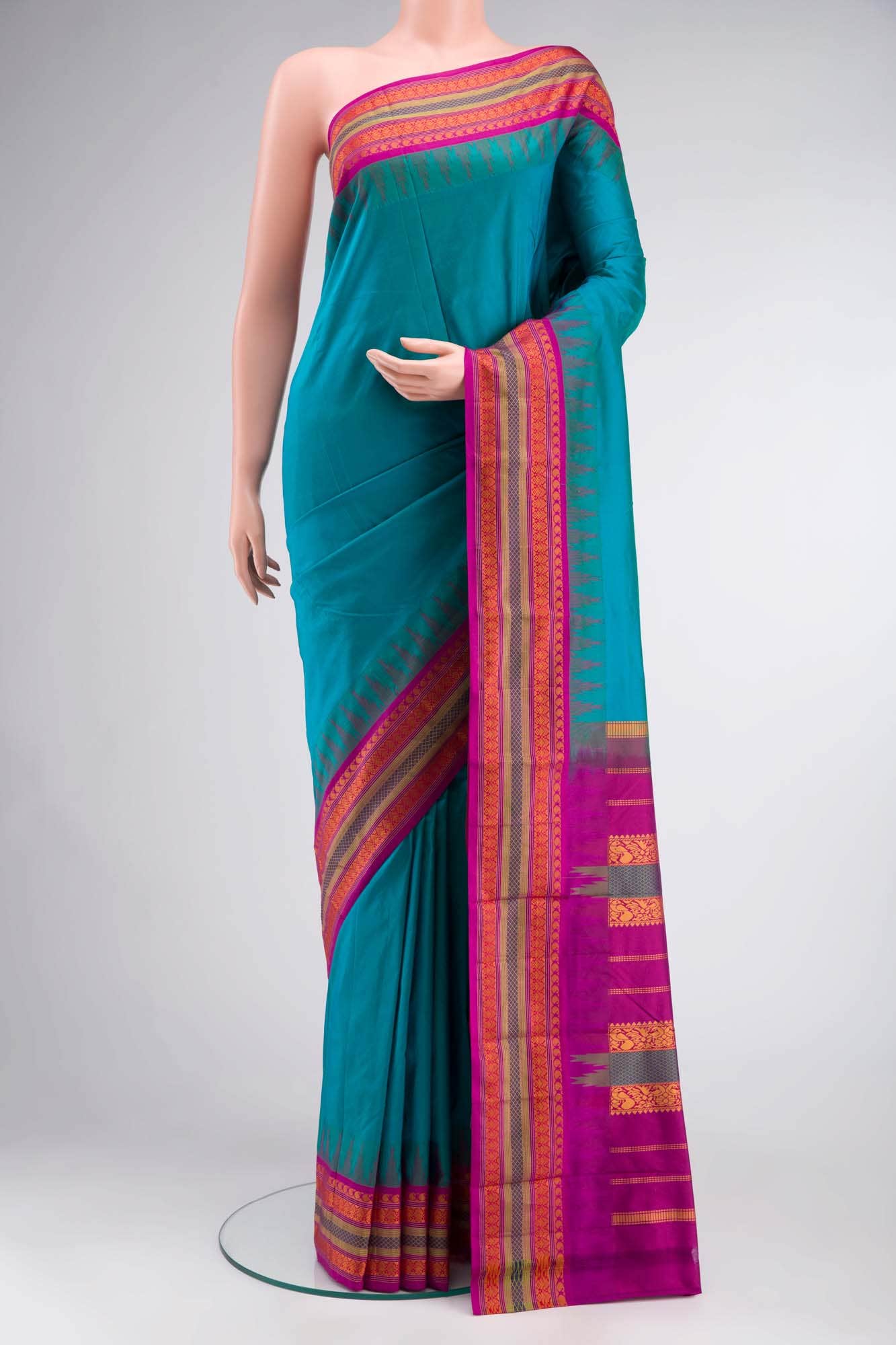 Blue Bangalore Silk Saree