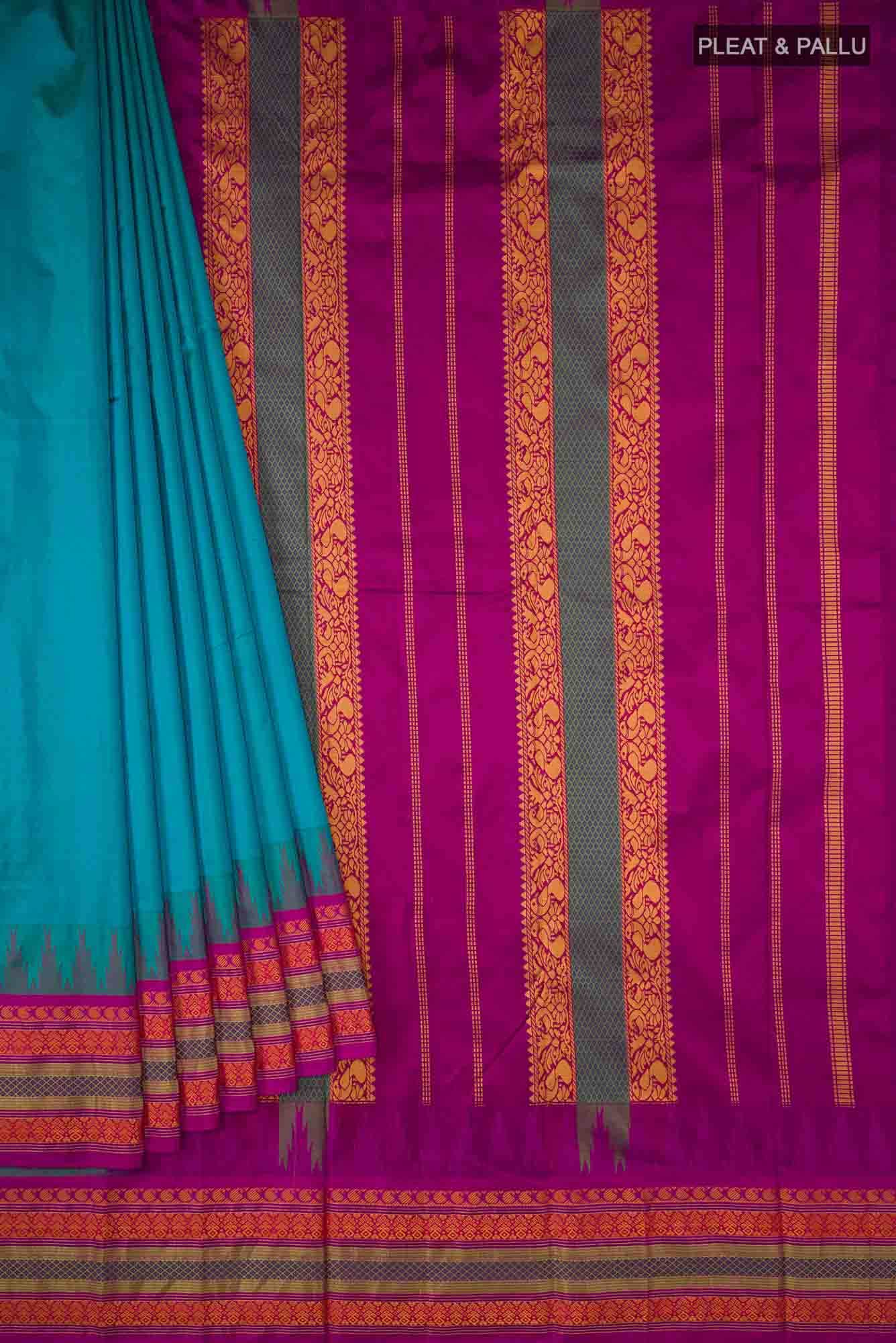 Blue Bangalore Silk Saree