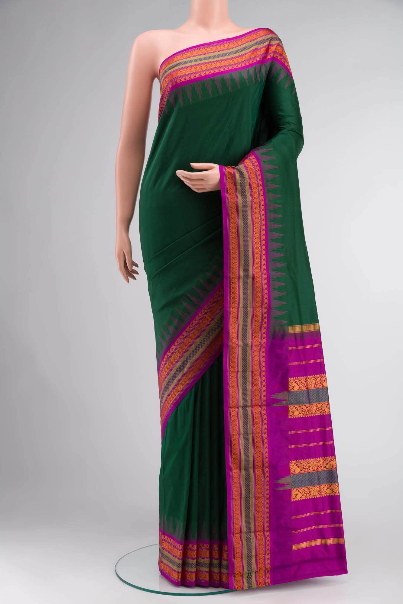 Green Bangalore Silk Saree
