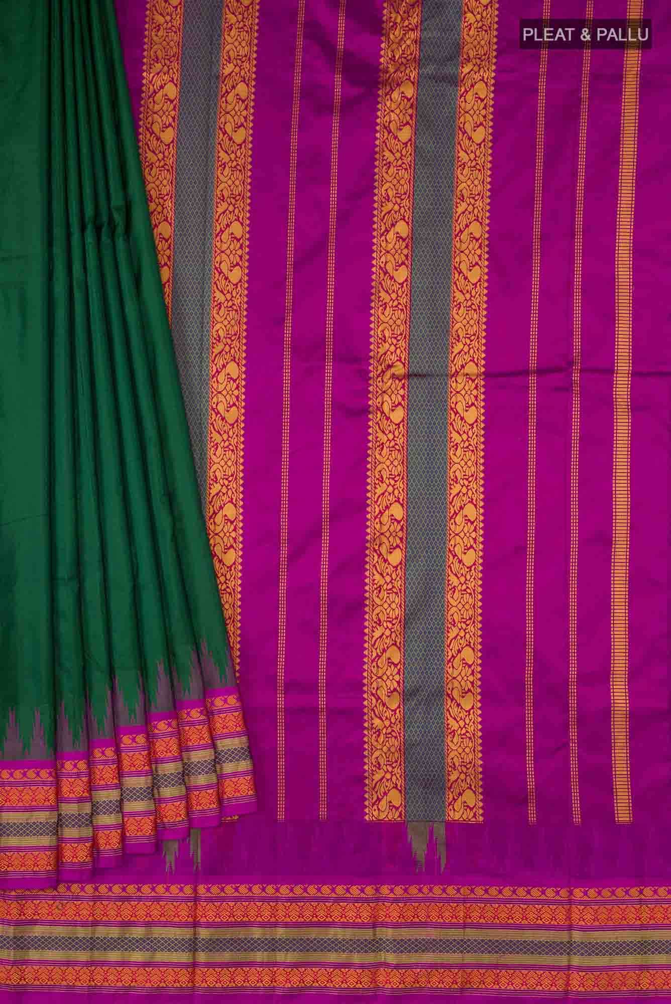 Green Bangalore Silk Saree