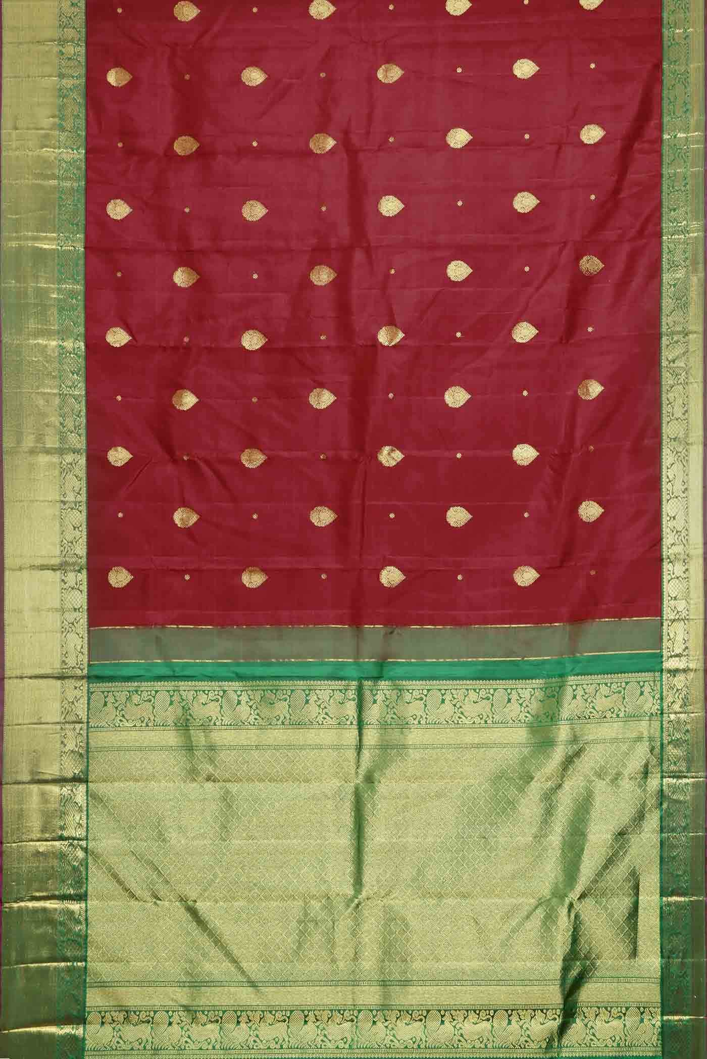 Pure Silk Pure Zari Red Kanchipuram Saree