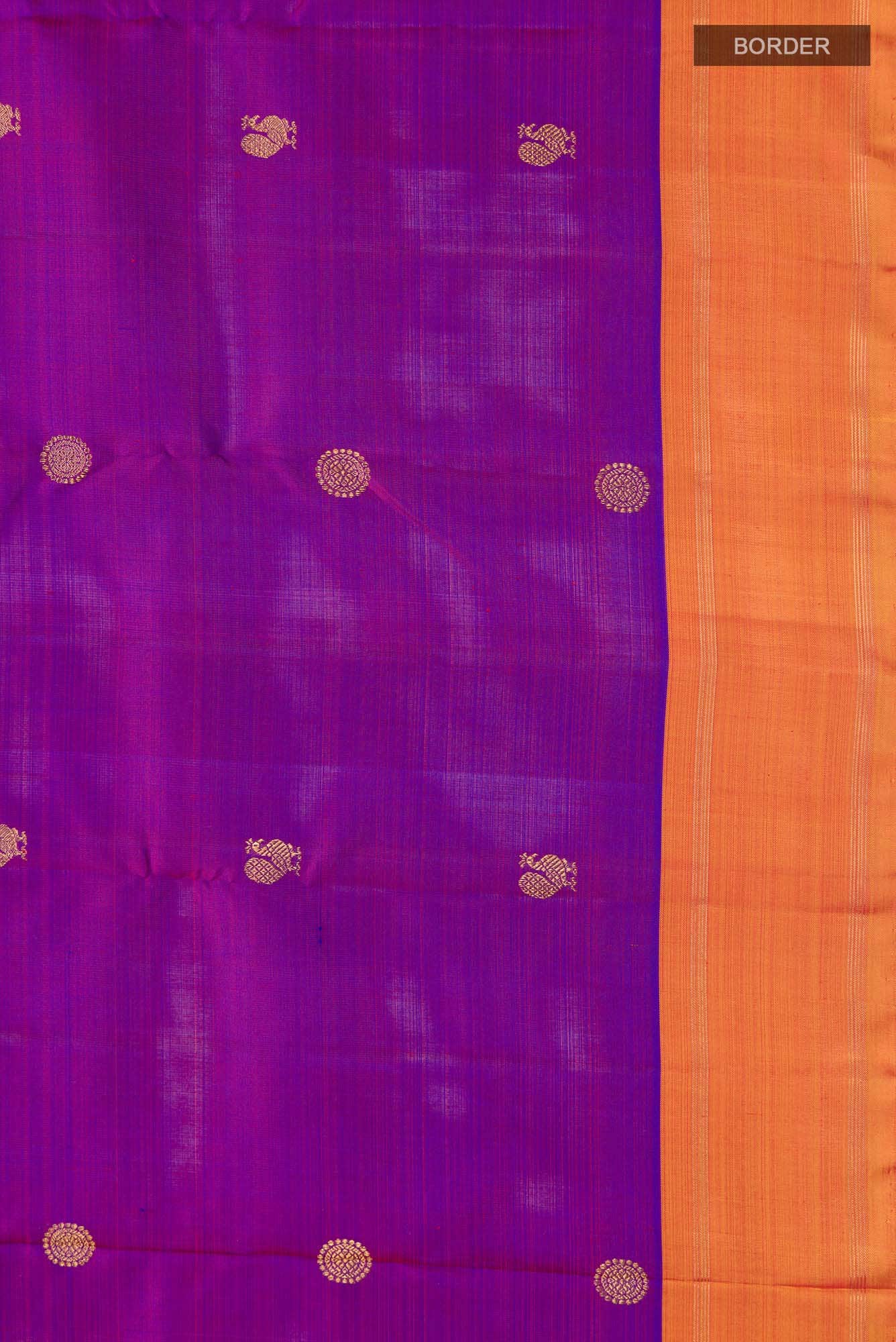Pure Silk Pure Zari Purple Kanchipuram Saree
