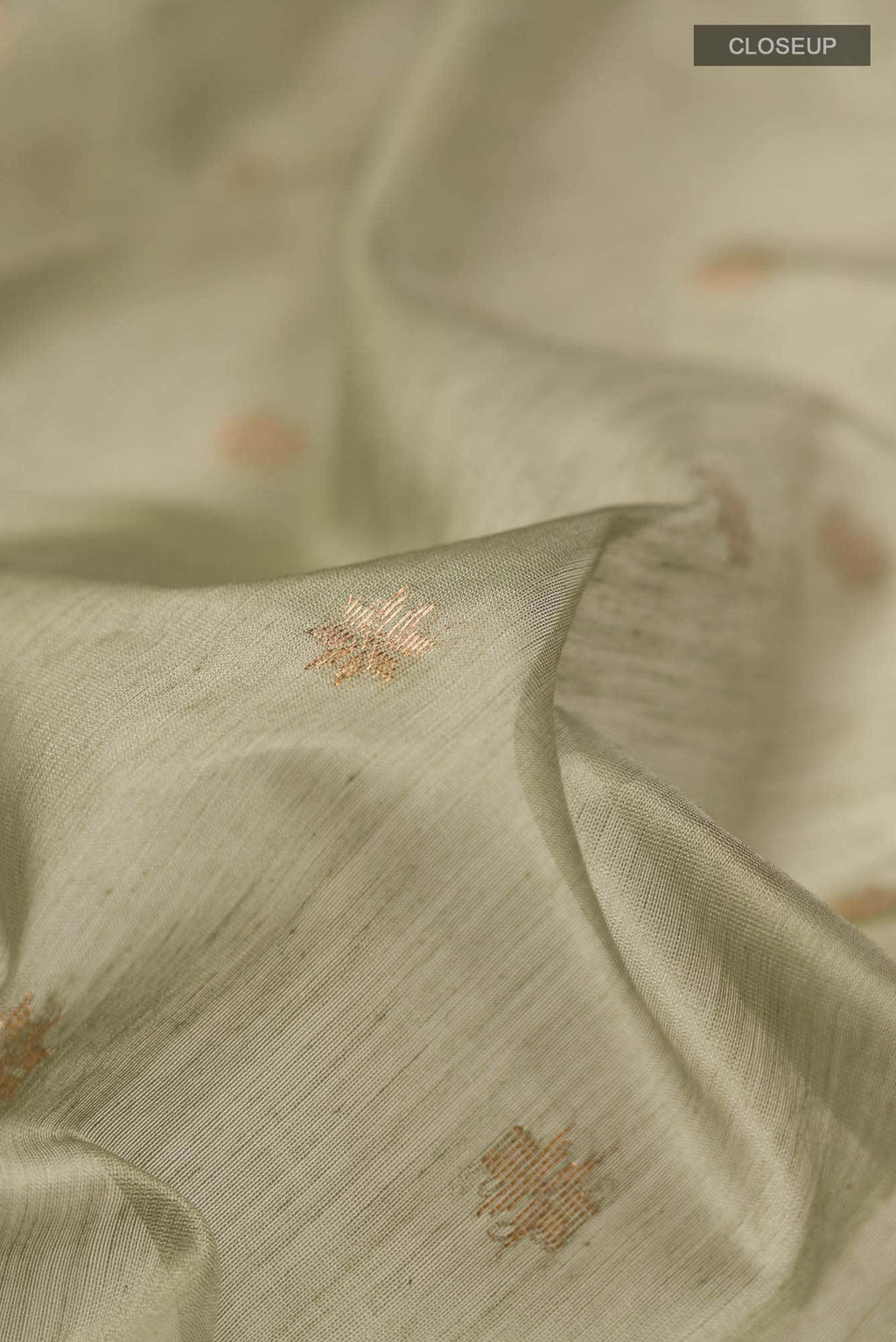 Sage Green Chanderi Silk Cotton Saree